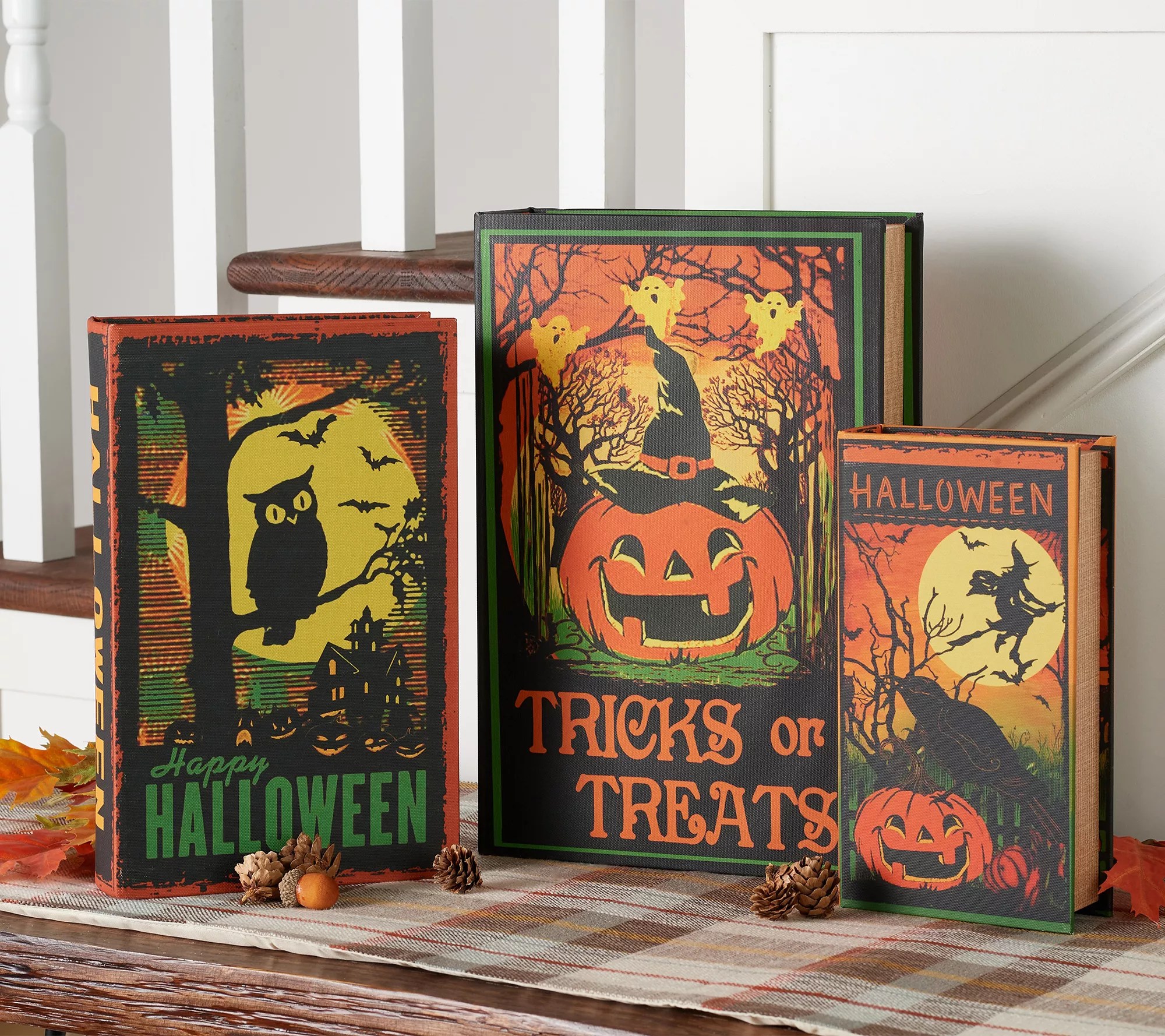 "As Is" Mr. Halloween Set of 3 Spooky Nesting Books