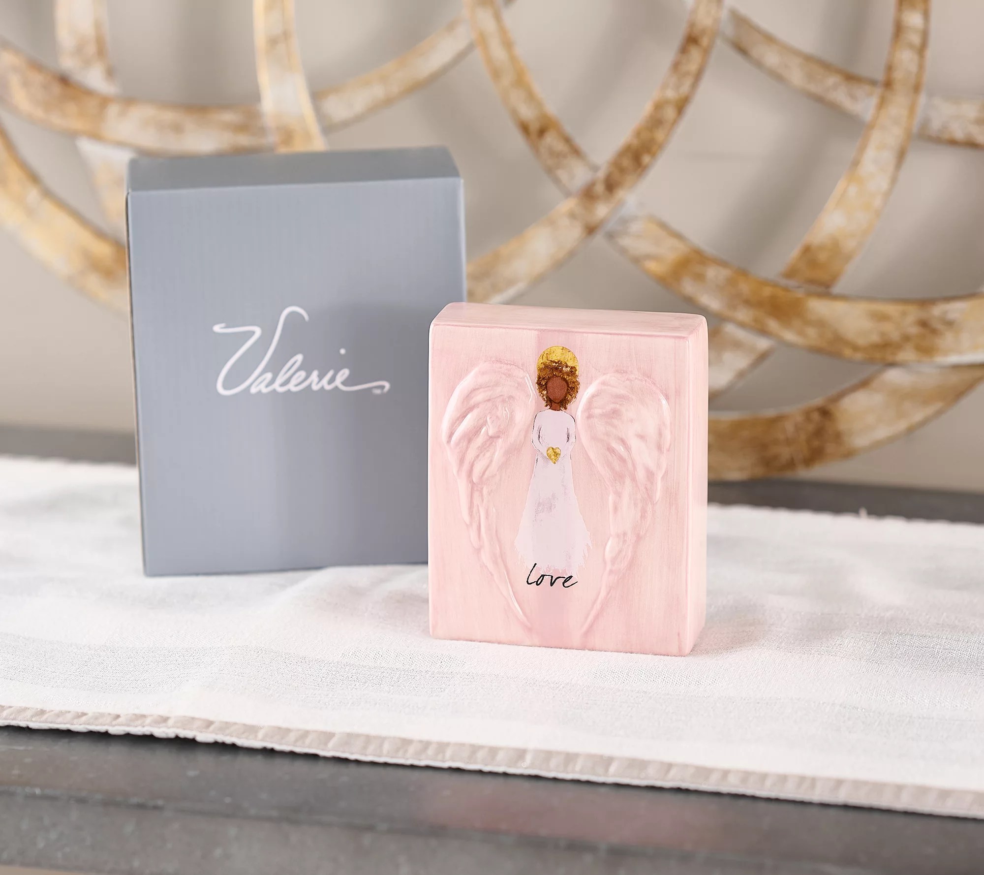 Inspirational Angel Blessings Ceramic Accent with Gift Box by Valerie