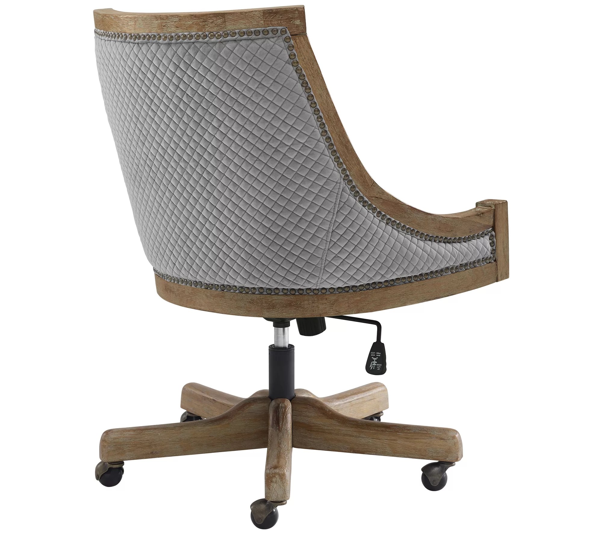 Linon Home Brooks Quilted Home Office Chair w/Adjustable Seat