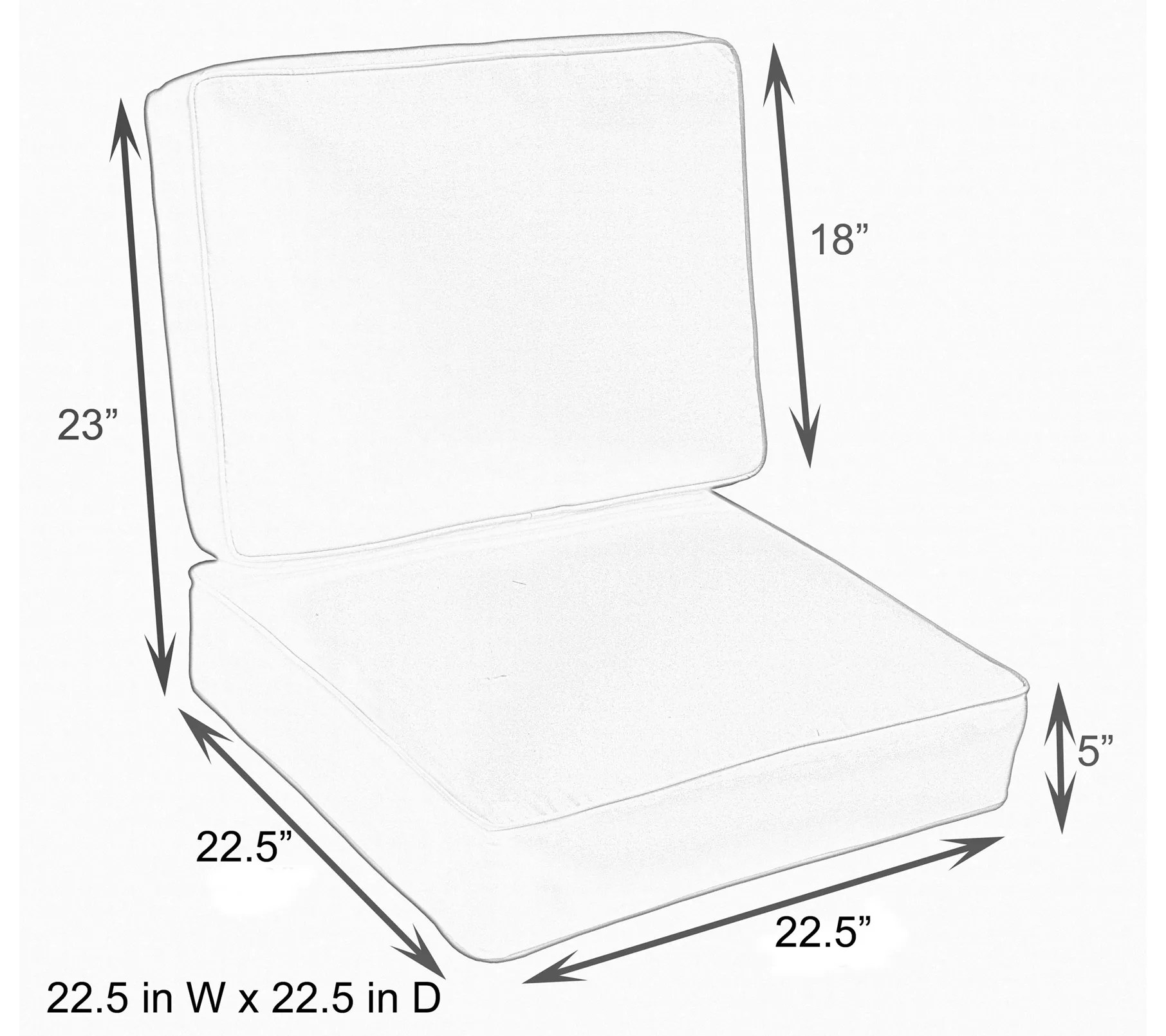 Sorra Home Outdoor Corded Deep Seating CushionSet