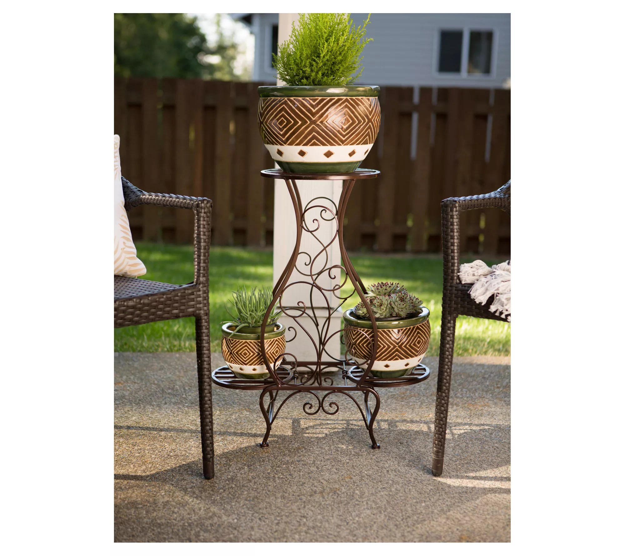 Zingz & Thingz Hourglass Triple Plant Stand