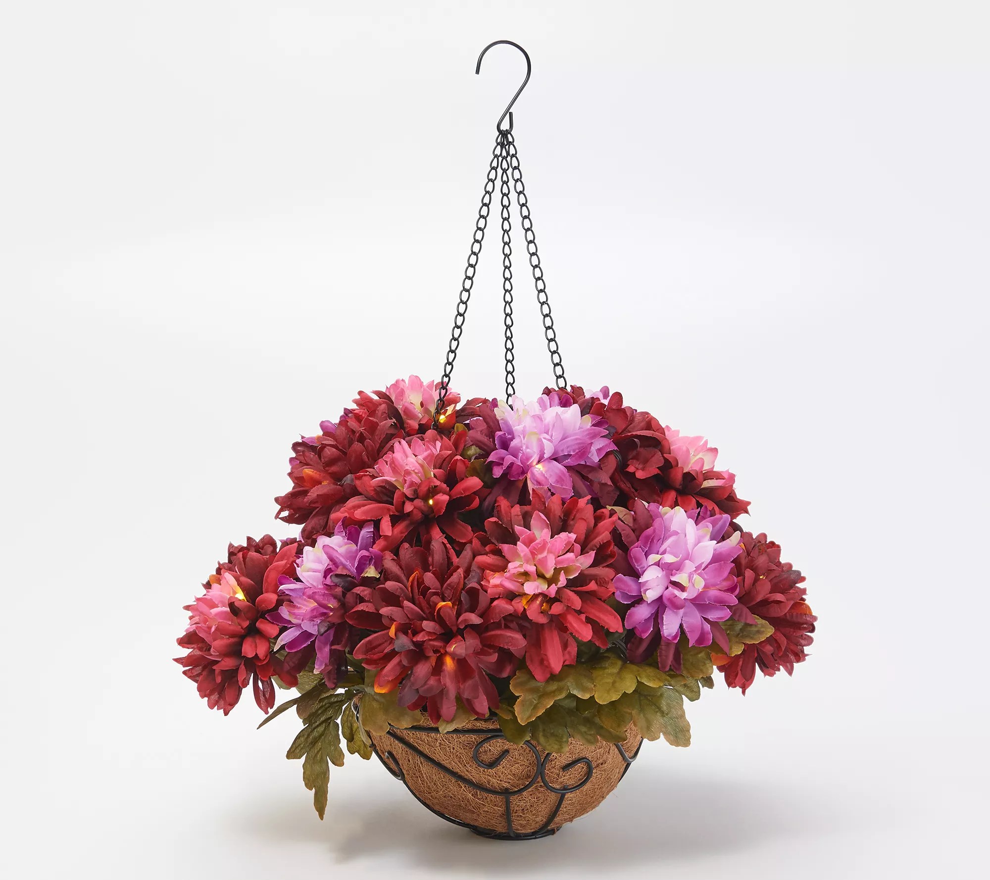 (QVC) QVC2 Bethlehem Lights Prelit Indoor/Outdoor Harvest Mum Hanging
