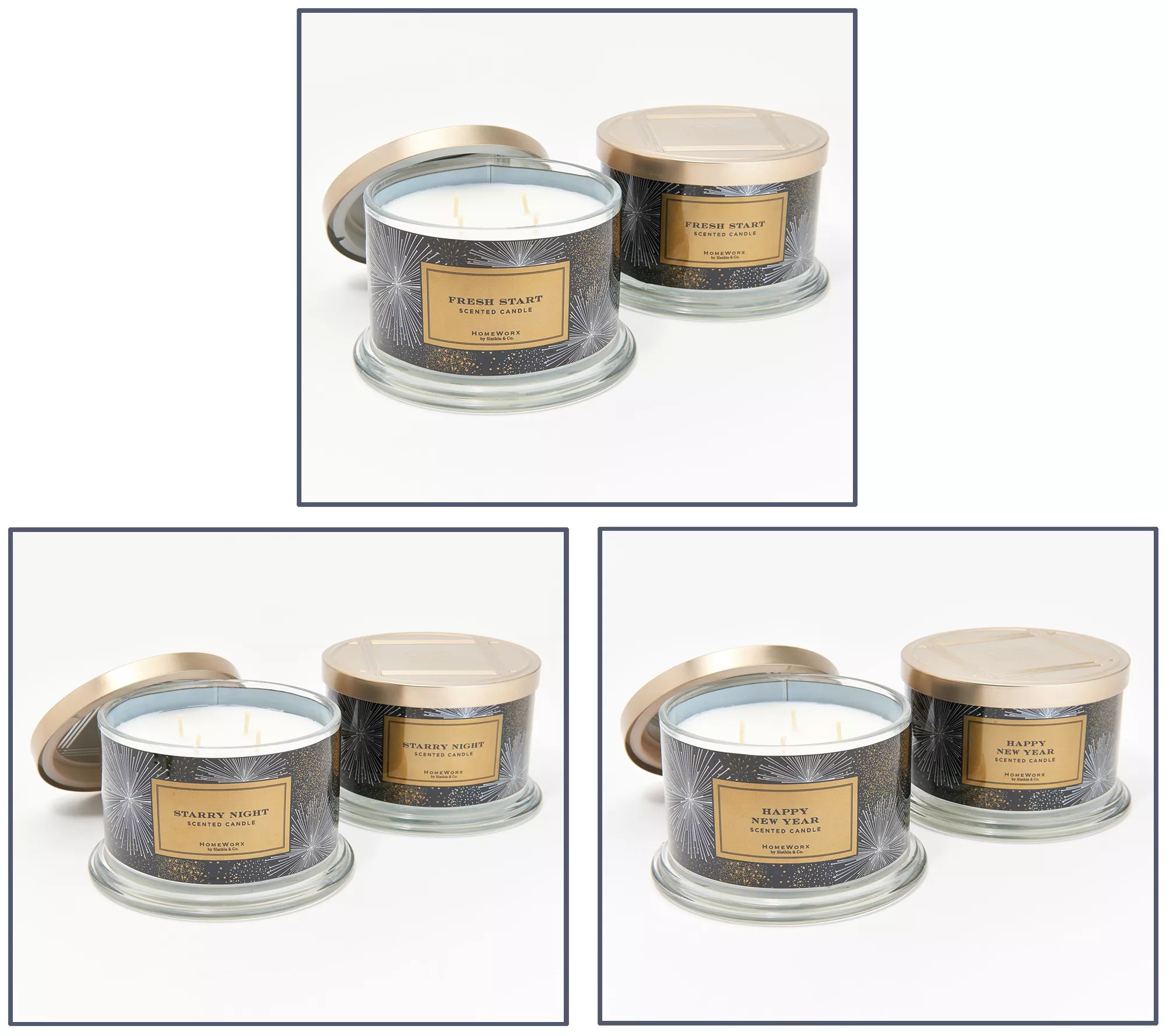 HomeWorx by Slatkin & Co. S/2 18oz Candles