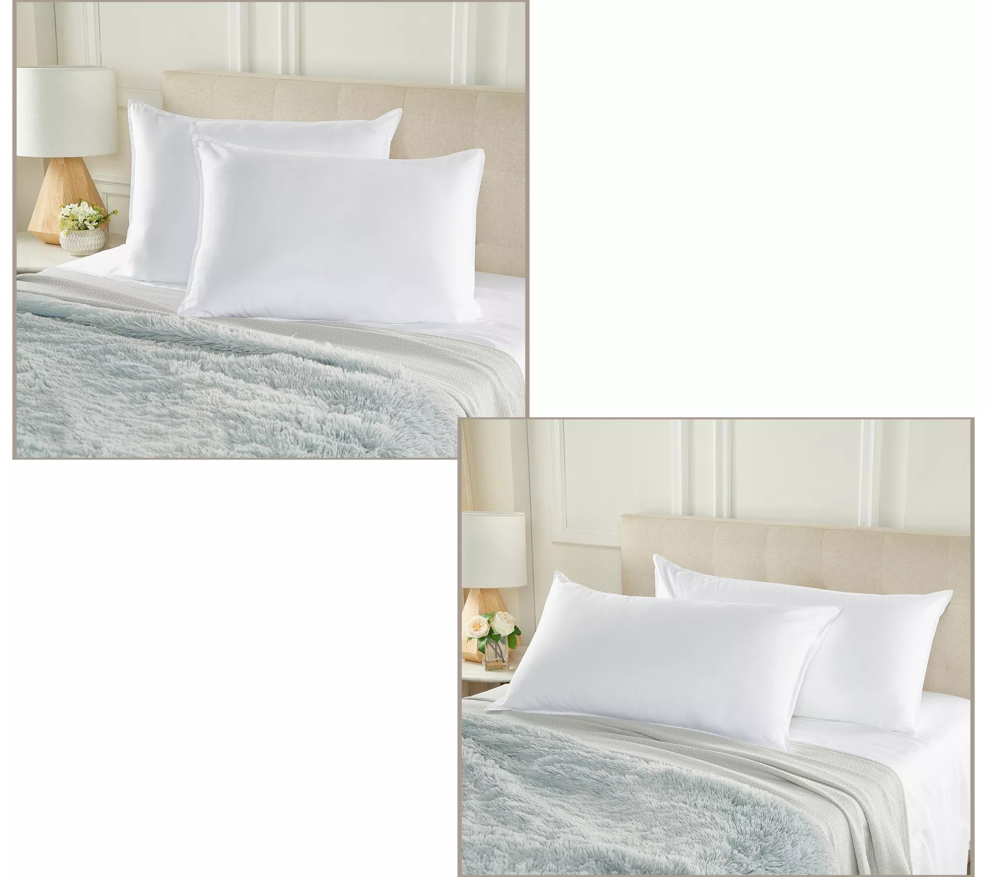 Northern Nights Hotel Luxury S/2 Pillows w/ SILVERbac Protectors