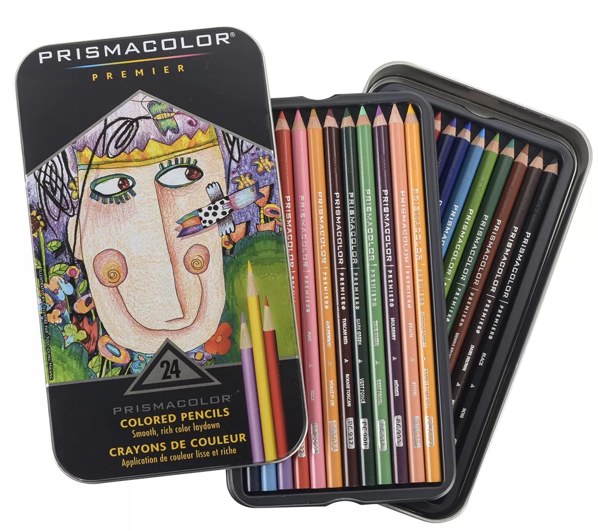 Prismacolor Premier Colored Pencil 24Piece Setwith Tin