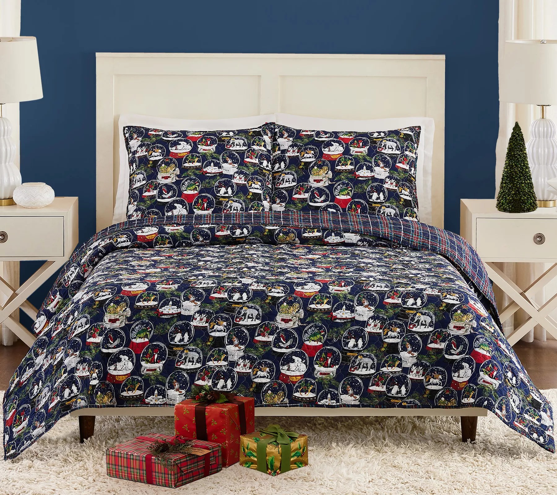 Snow Globes 3Piece Full/Queen Quilt Set