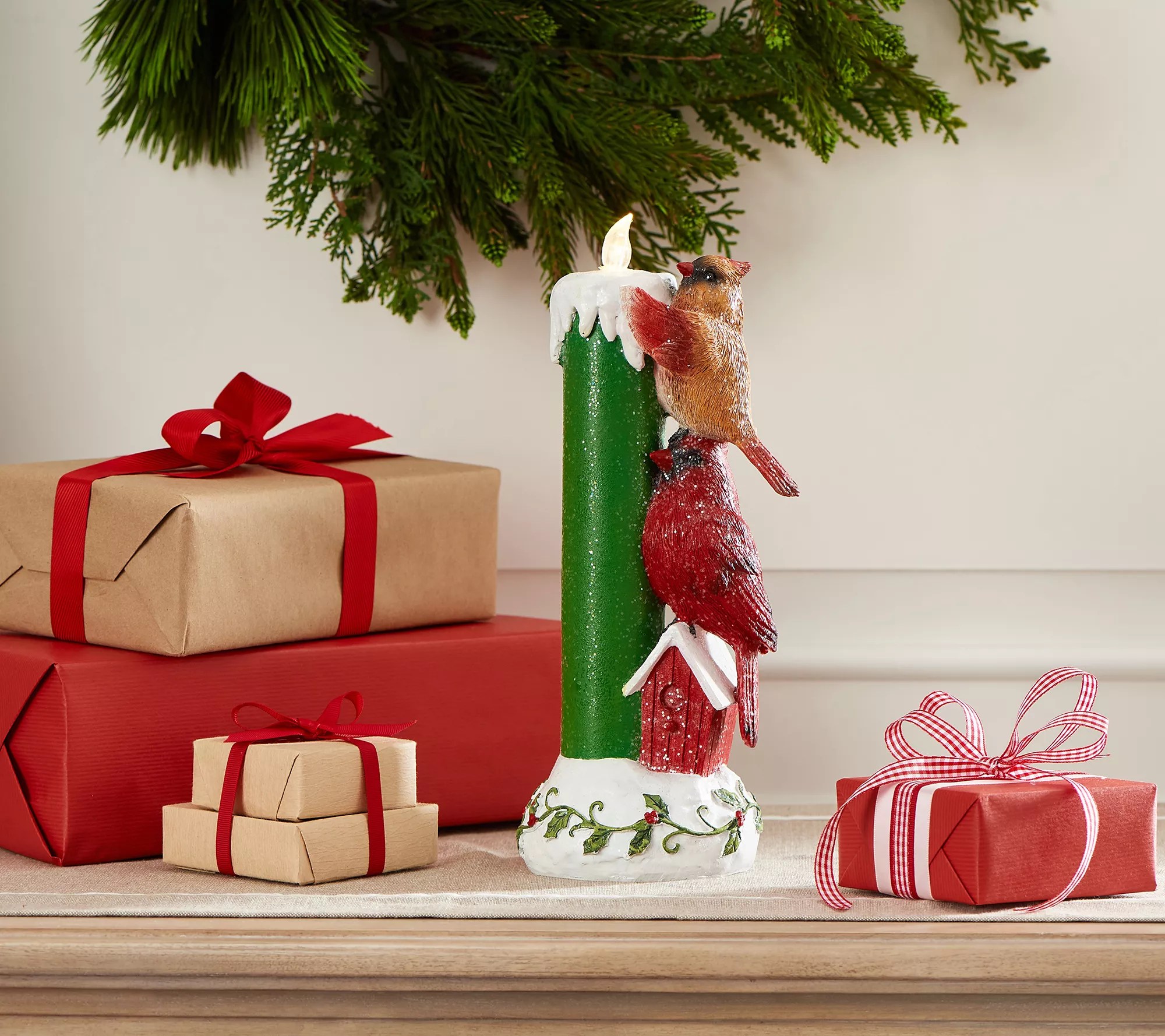 Holiday Character with Illuminated Candle by Valerie