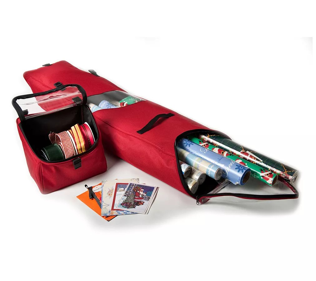 Santa's Bags Hanging Wrapping Paper Storage Bagw/Toolbox