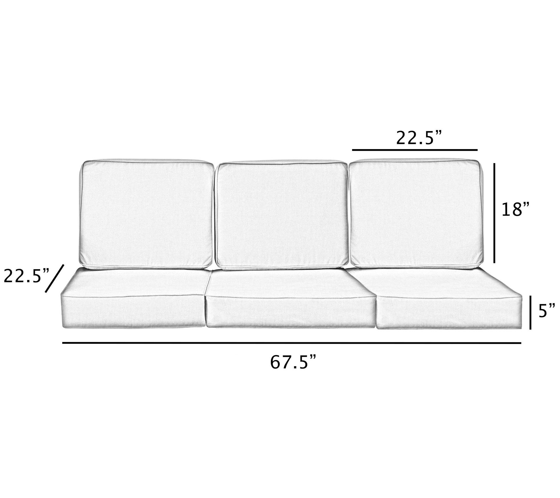 Sorra Home Outdoor Deep Seating Sofa Cushion Set