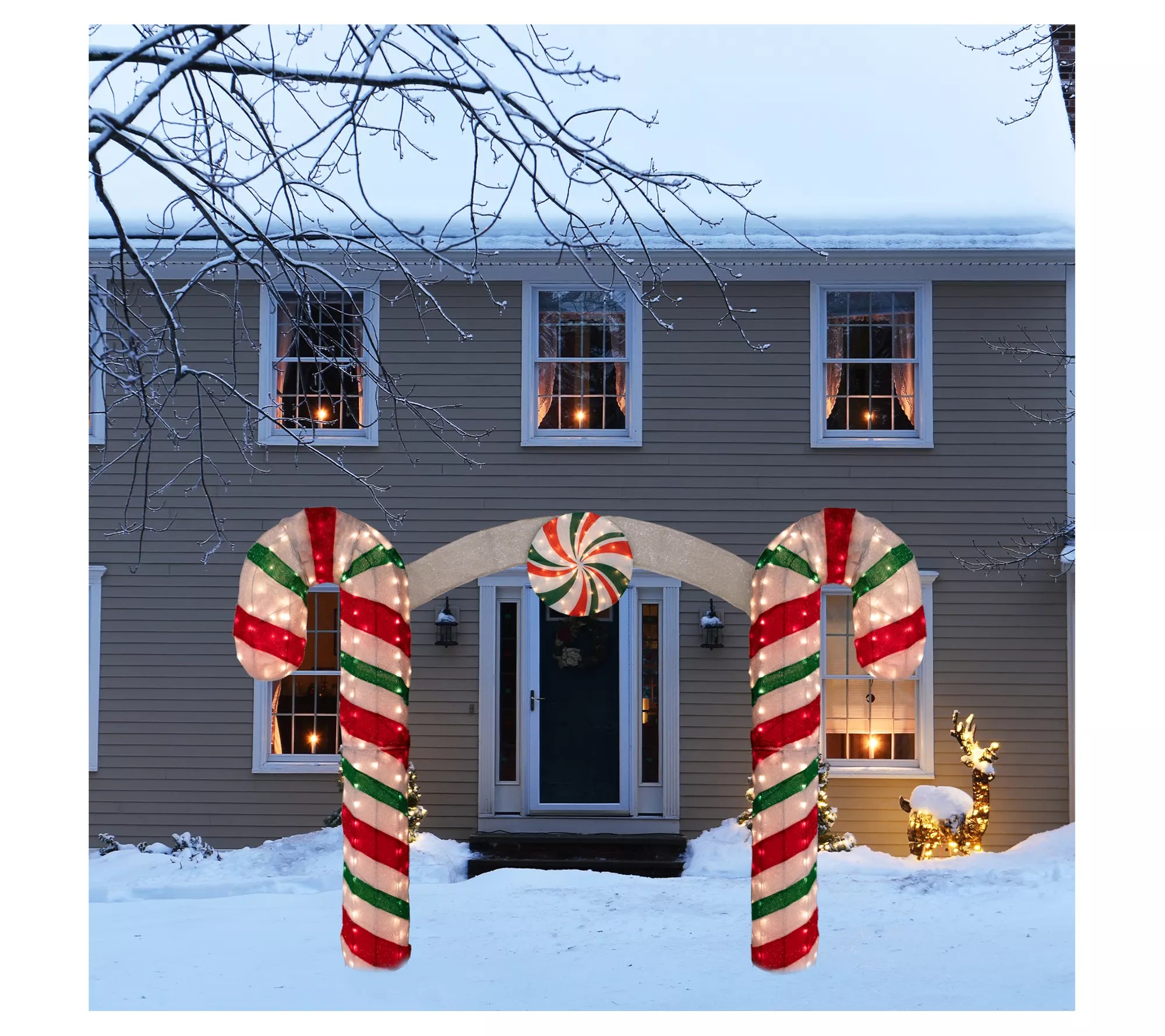 Northlight 7' Double Candy Cane Archway OutdoorDecoration