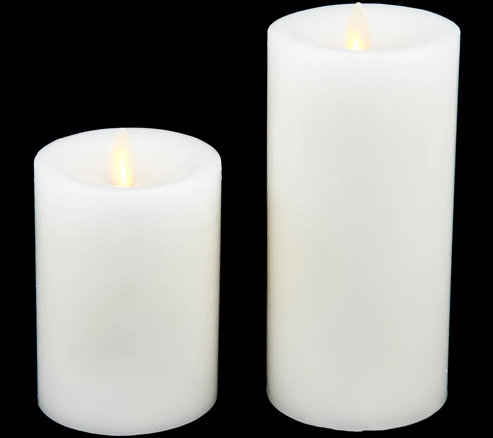 Martha Stewart 4" and 6" Flameless Wax Candle Pillars Set