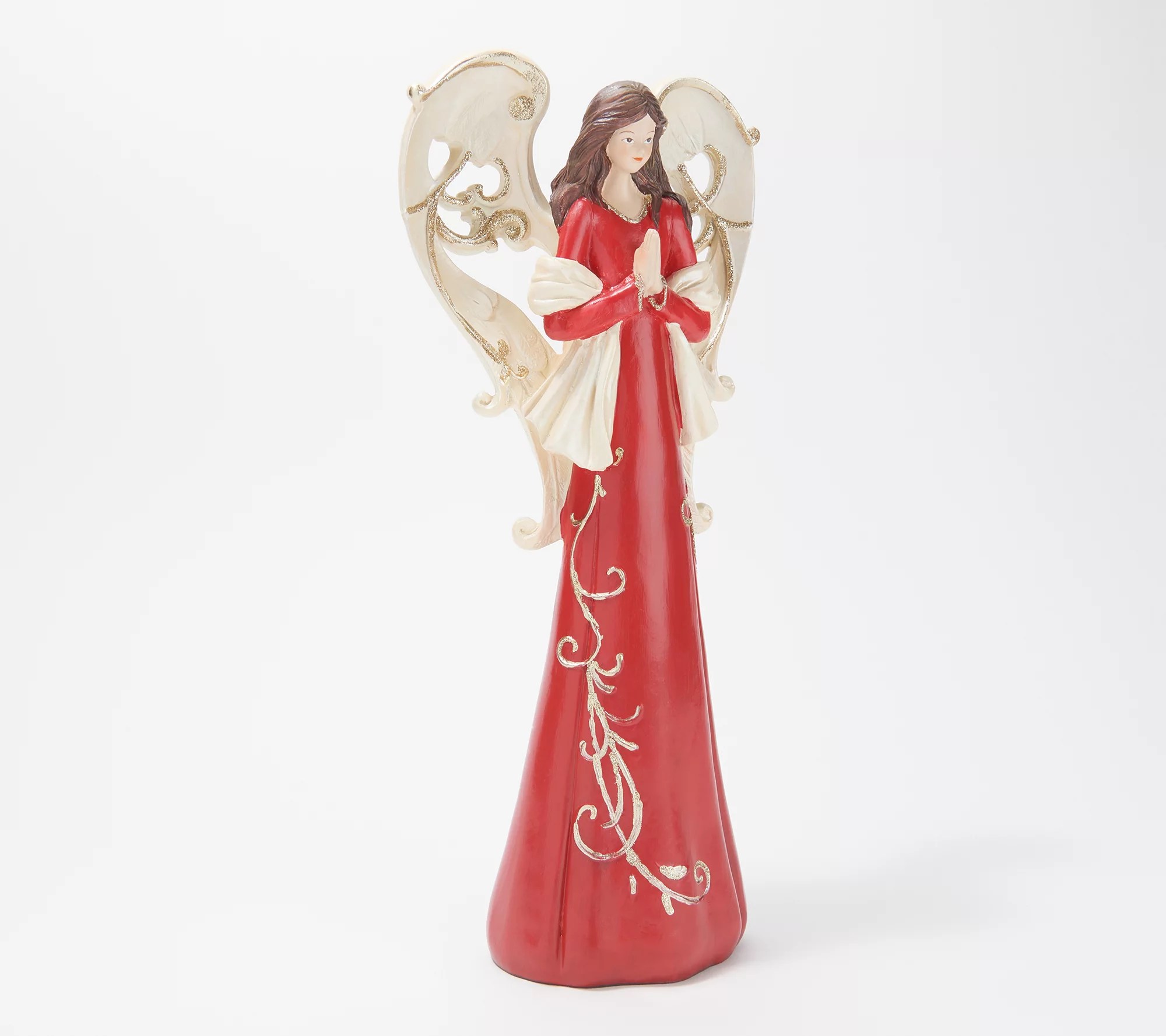 14" Angel Figurine with Colored Sash by Valerie