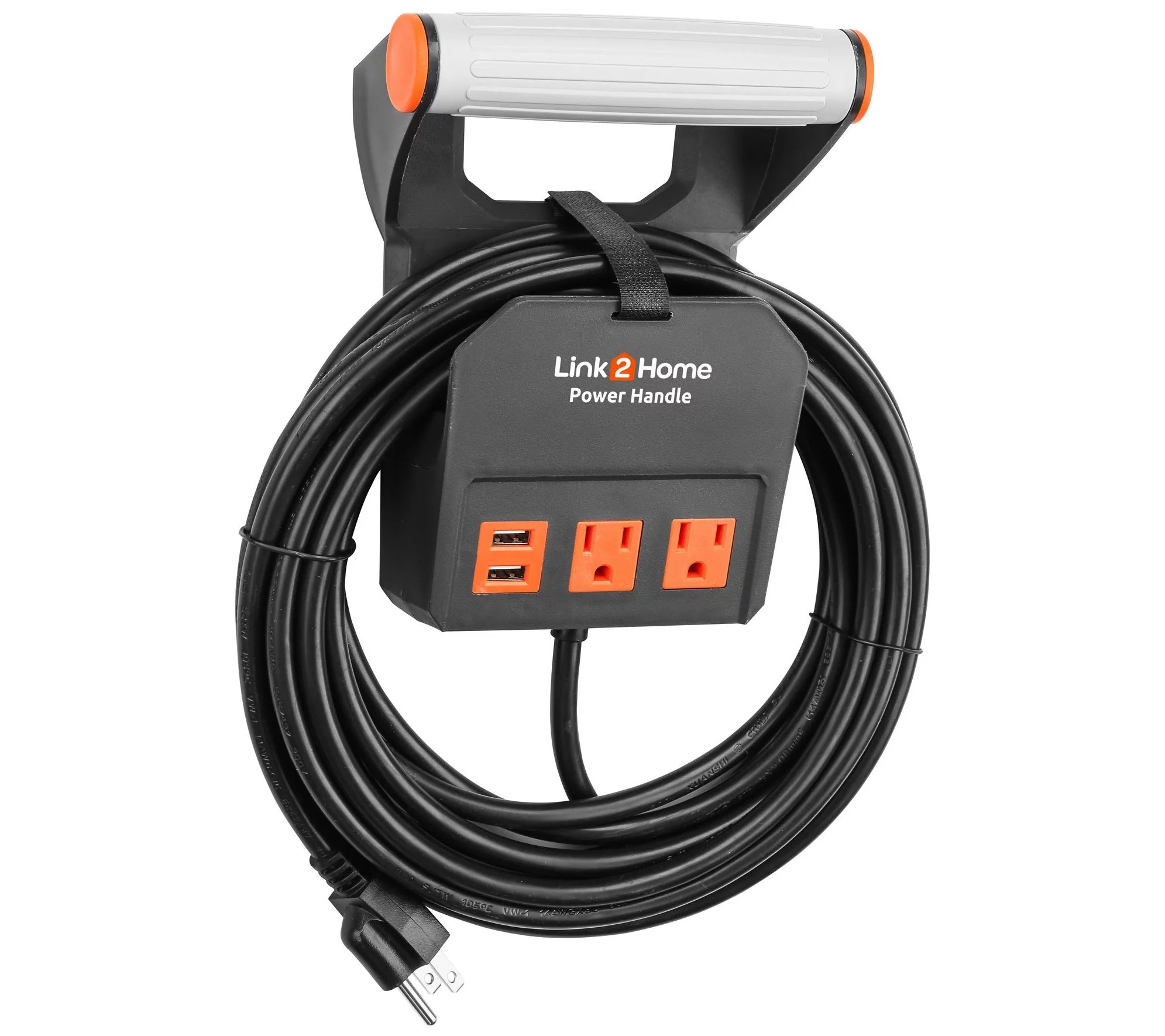 Link2Home Portable Power Handle 20ft. Extension Cord