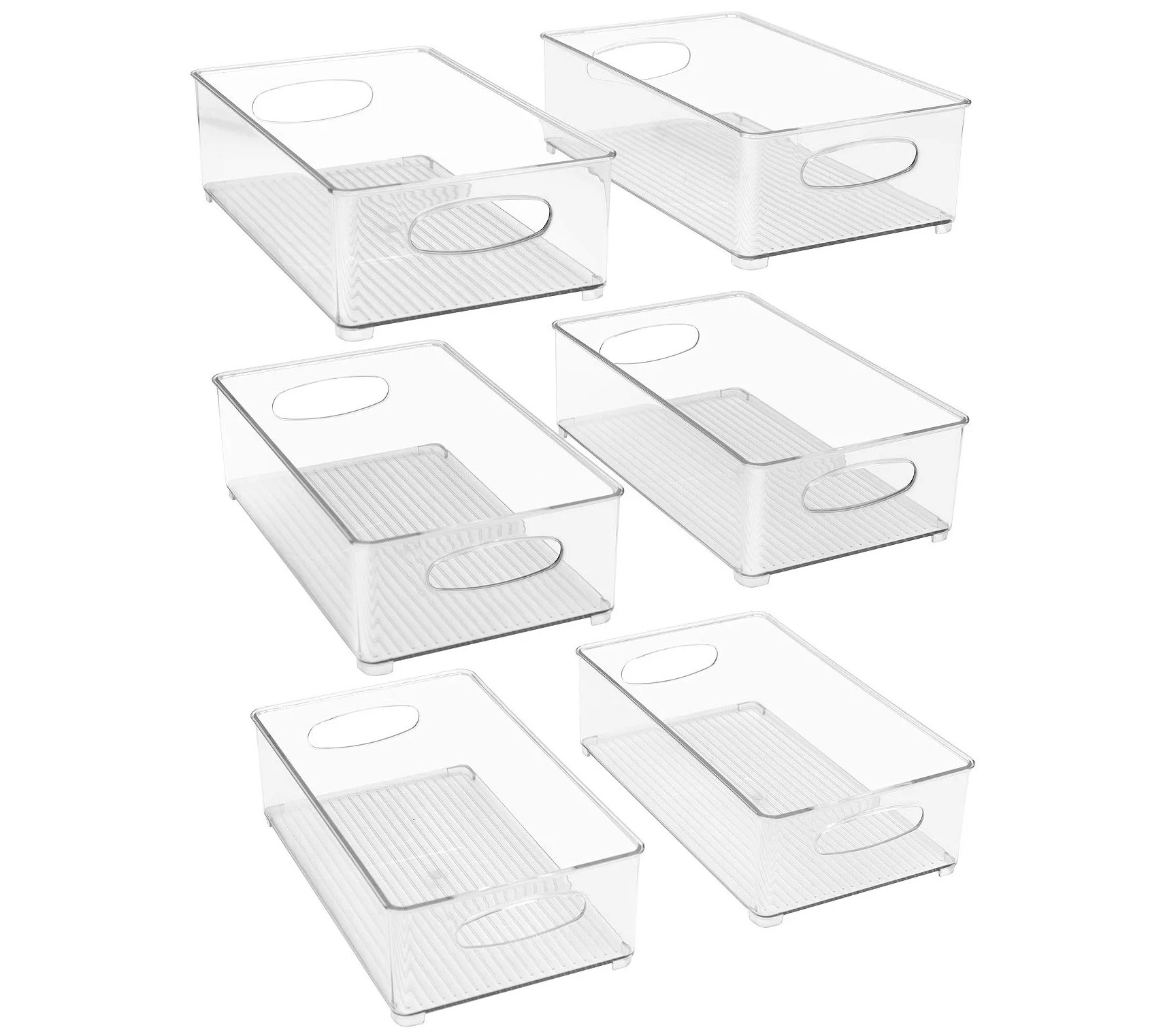 Sorbus Plastic Storage Bins 6 Pack