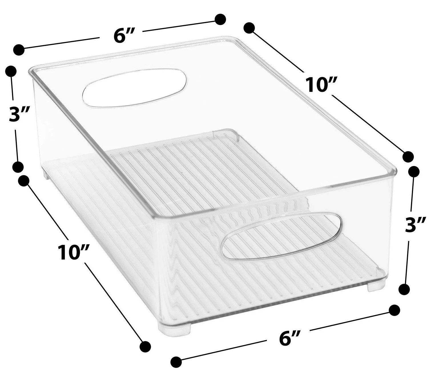 Sorbus Plastic Storage Bins 6 Pack