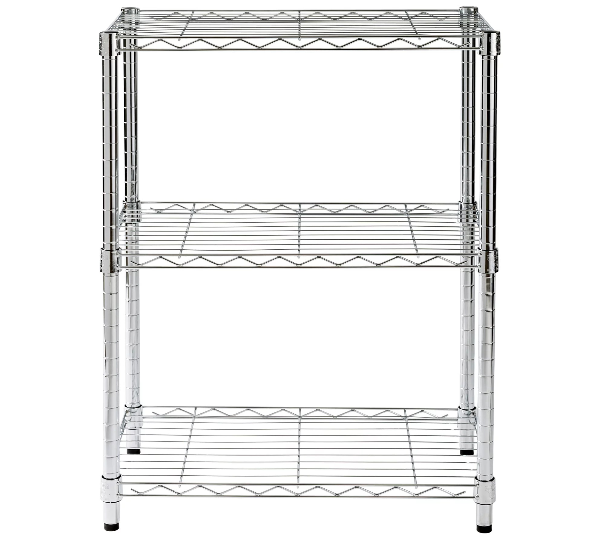 HoneyCanDo 3Tier Chrome Steel Adjustable Shelving Unit