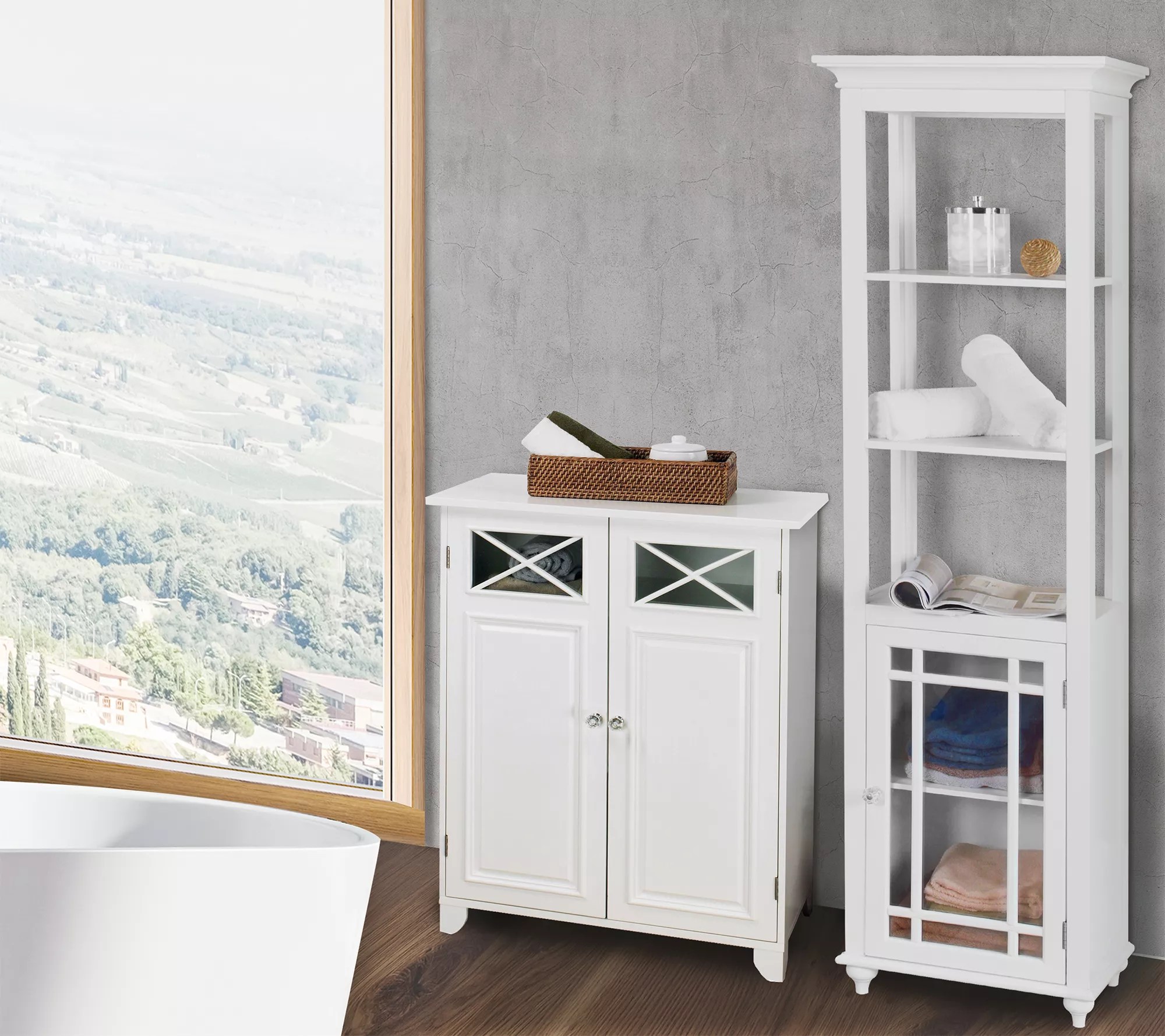 Teamson Home Dawson Wooden Floor White