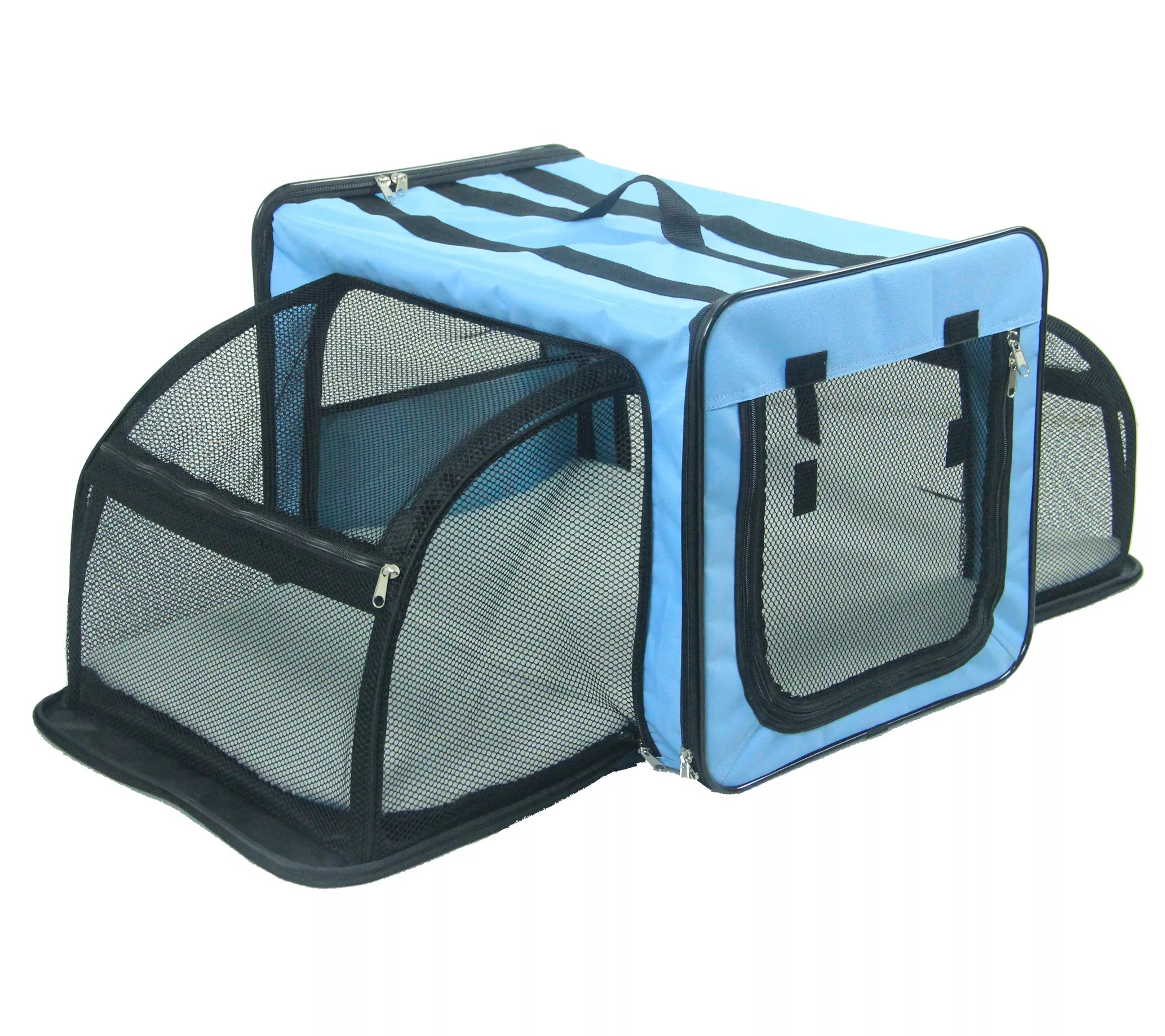 Pet Life Capacious Expandable Collapsible Trave l Pet Dog Crat