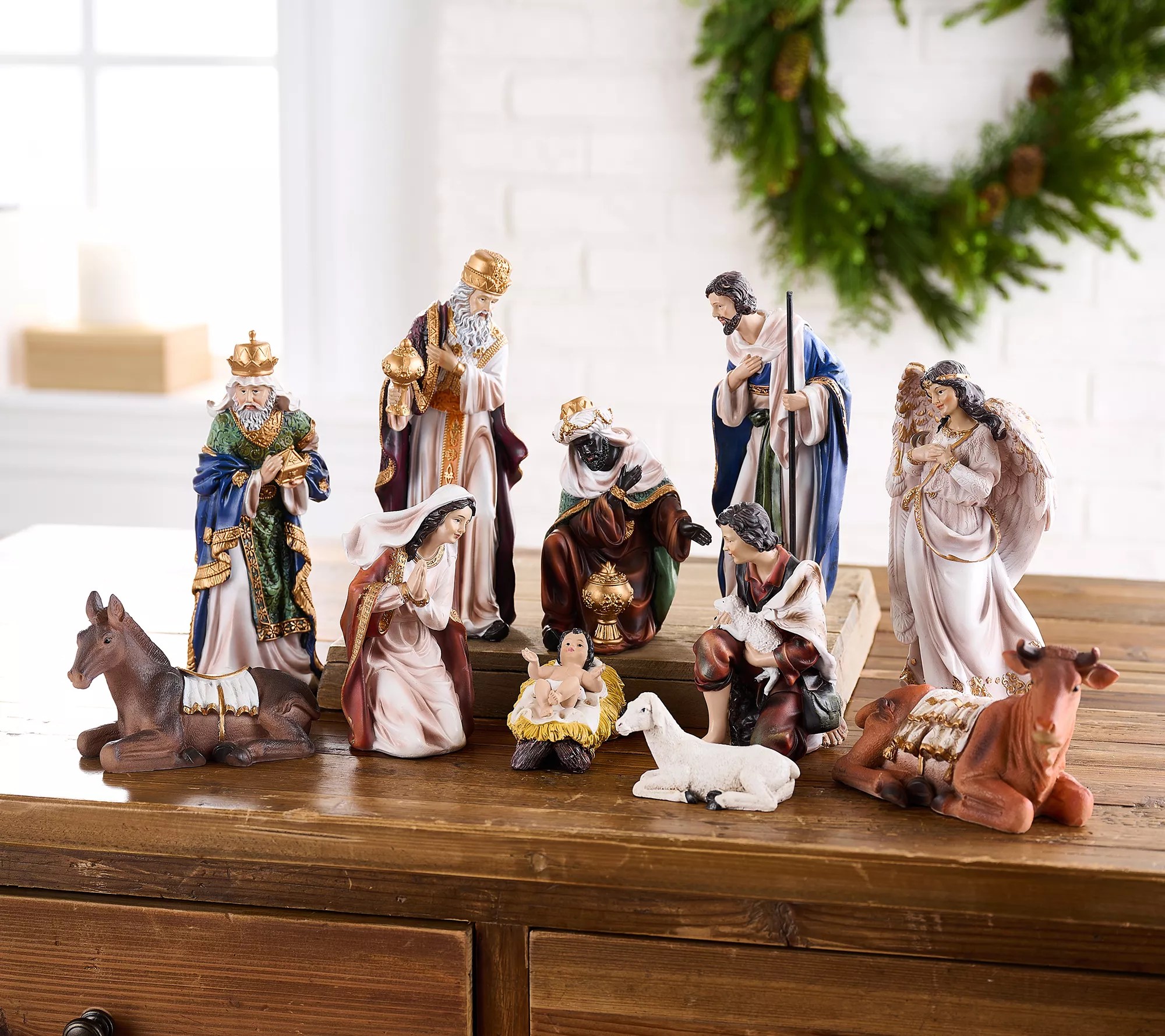 "As Is" 11Piece Nativity Set by Valerie