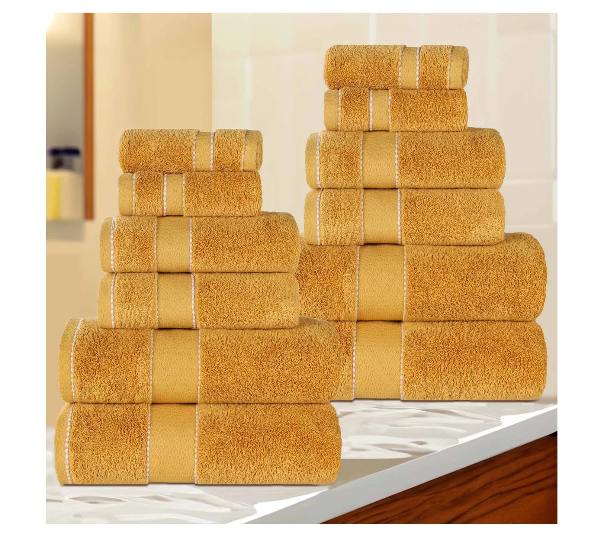 Superior Niles Egyptian Giza Cotton UltraPlush12PC Towel Set