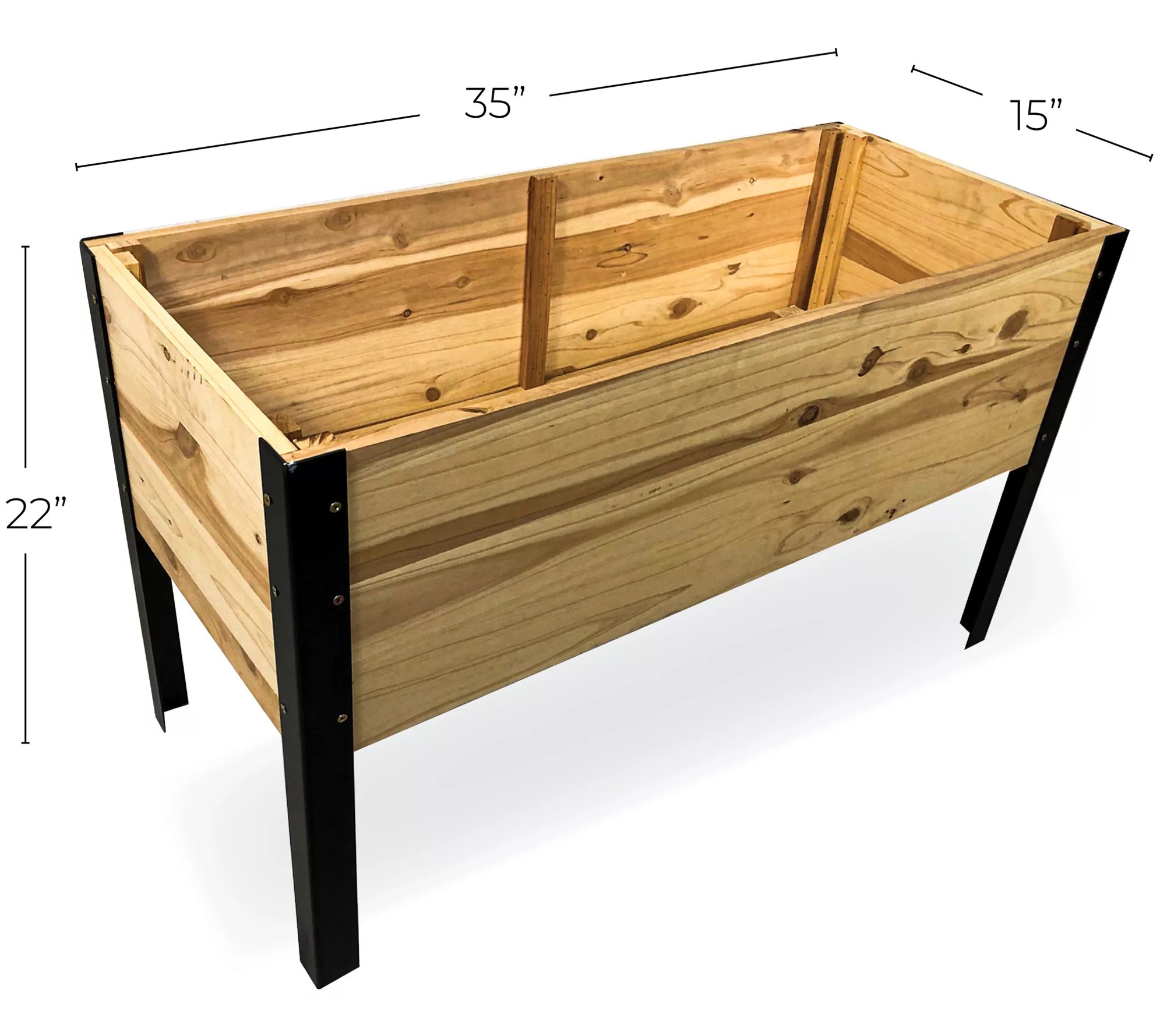 Backyard Expressions Wooden Raised Garden Planter/Flower Bed
