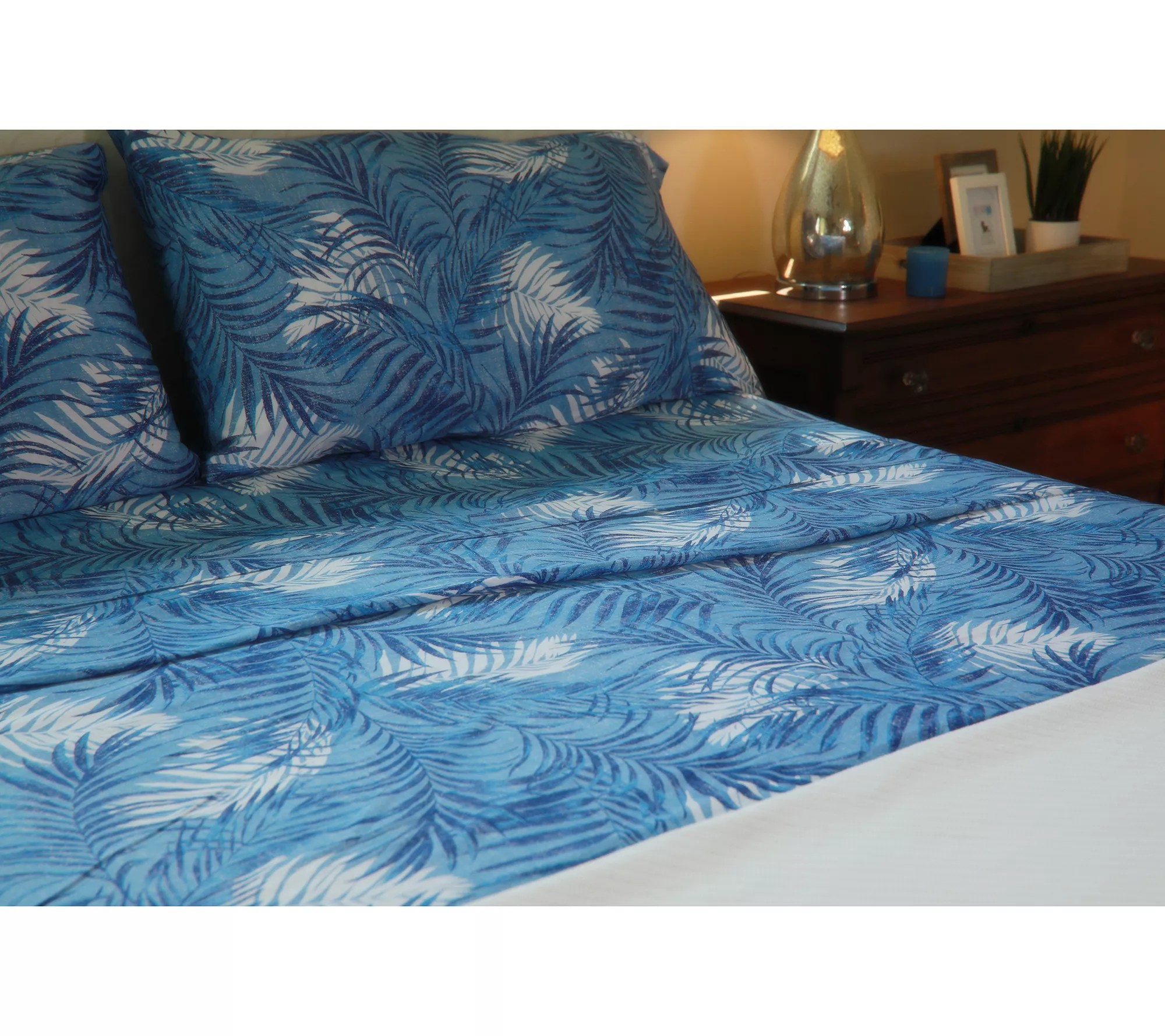 "As Is" Tommy Bahama 100 Cotton 400TC Printed Wrinkle Resist SheetSet