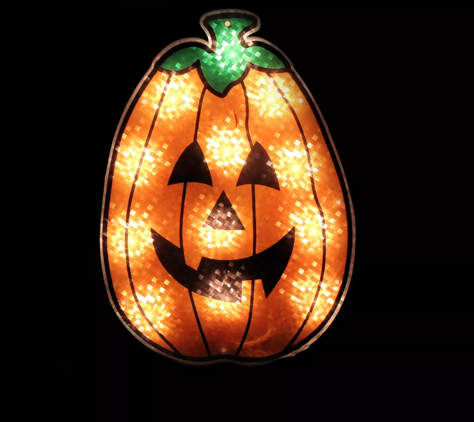 Northlight 12" Lighted JackOLantern Halloween Window Decor