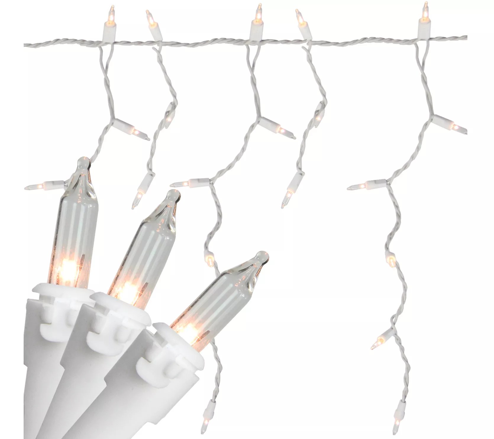 Northlight 300 Clear Mini Icicle Lights 13.5ft White Wire