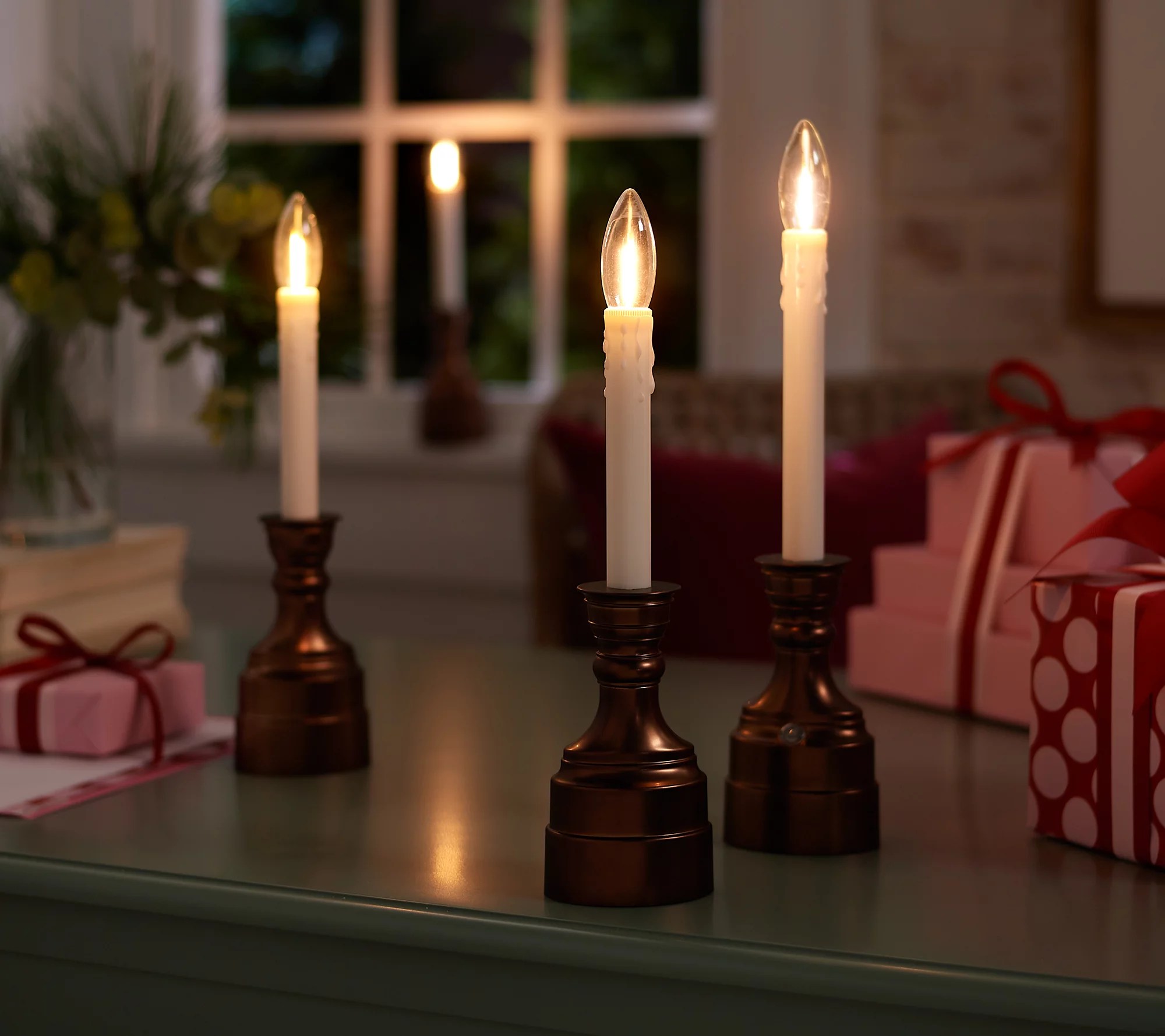 Bethlehem Lights Set of 4 Battery Operated Window Candles