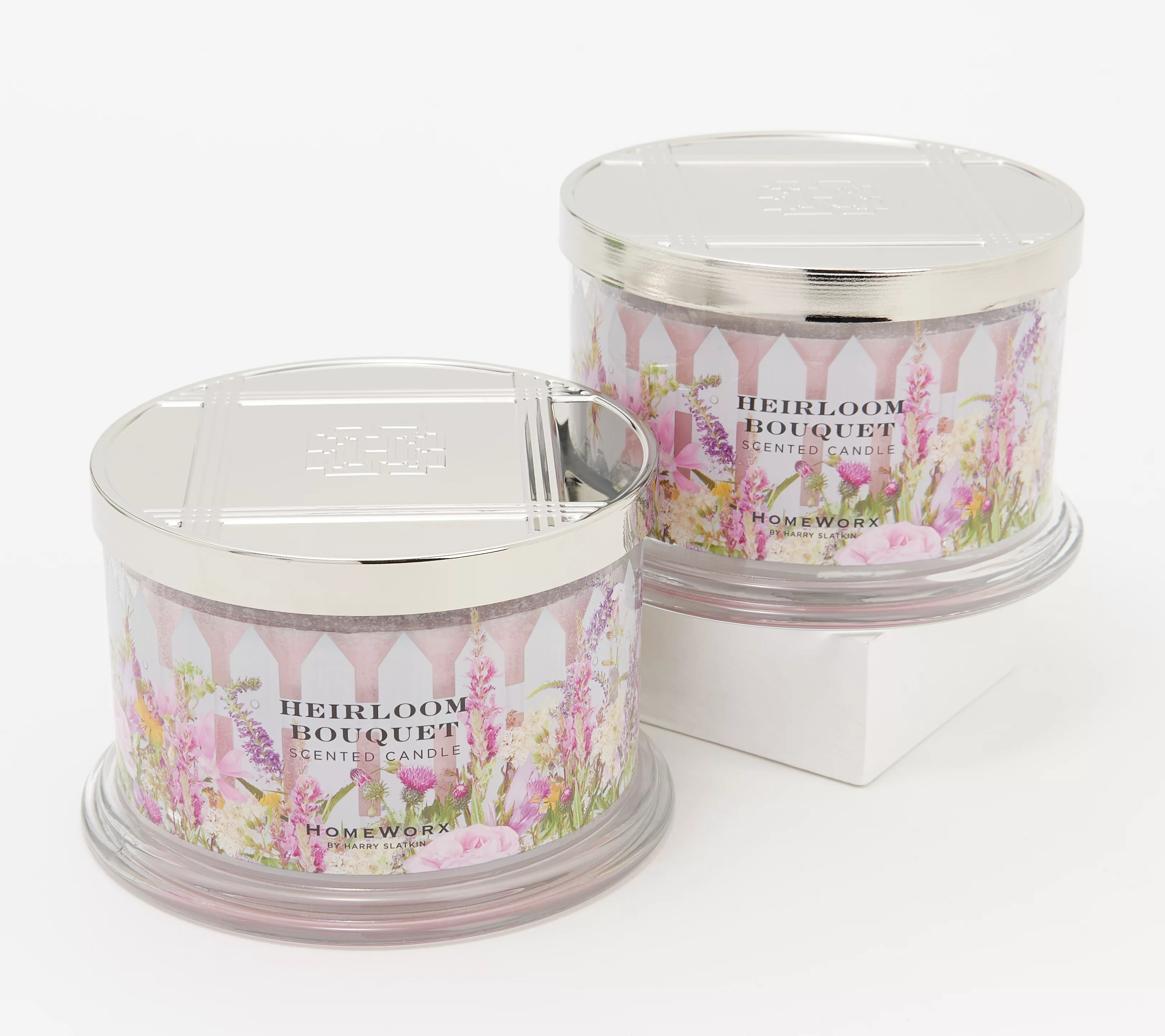 "As Is" HomeWorx by Harry Slatkin Set of 2 Bouquet Candles