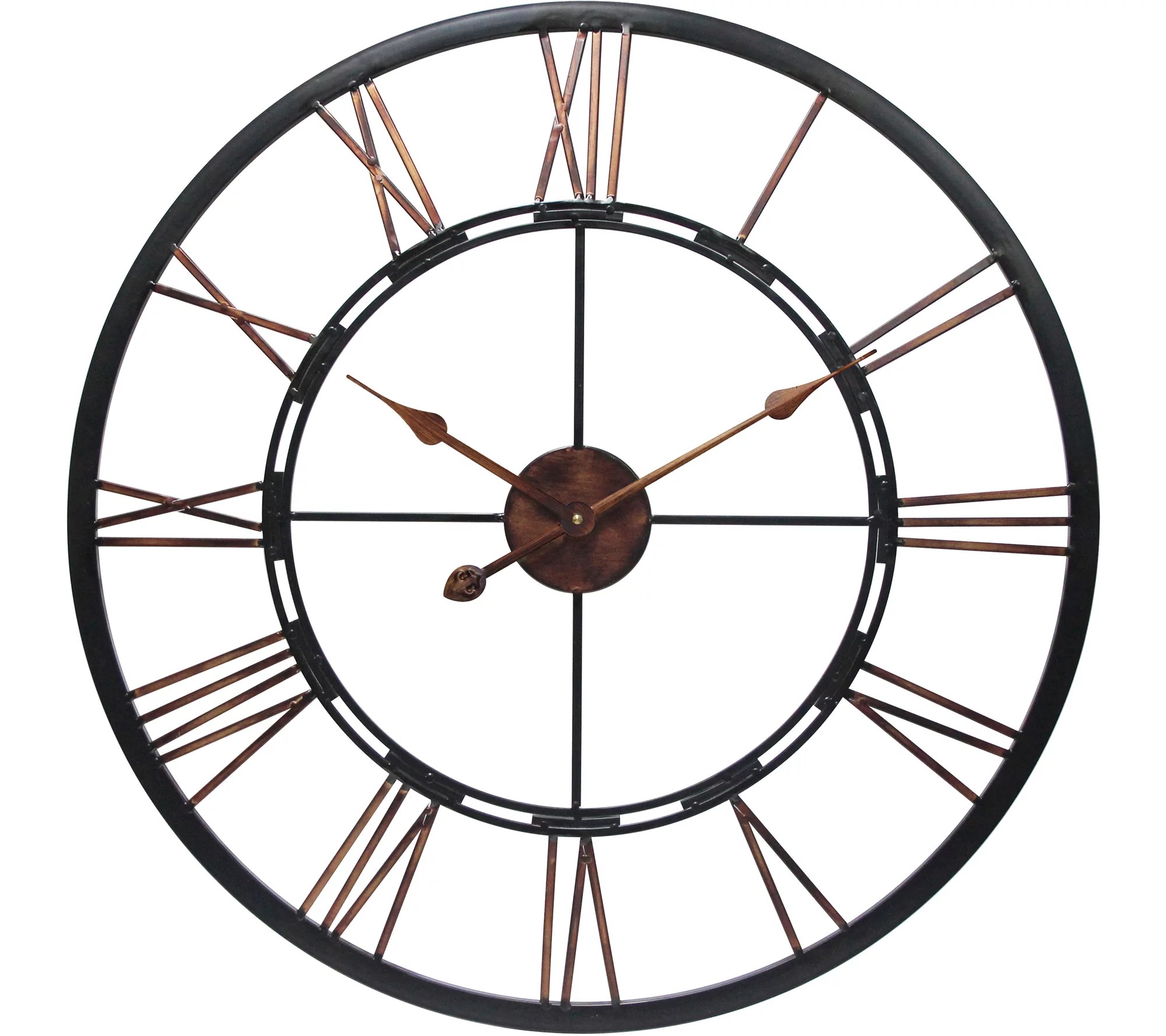 Metal Fusion 28" Oversized Round Wall Clock byInfinity