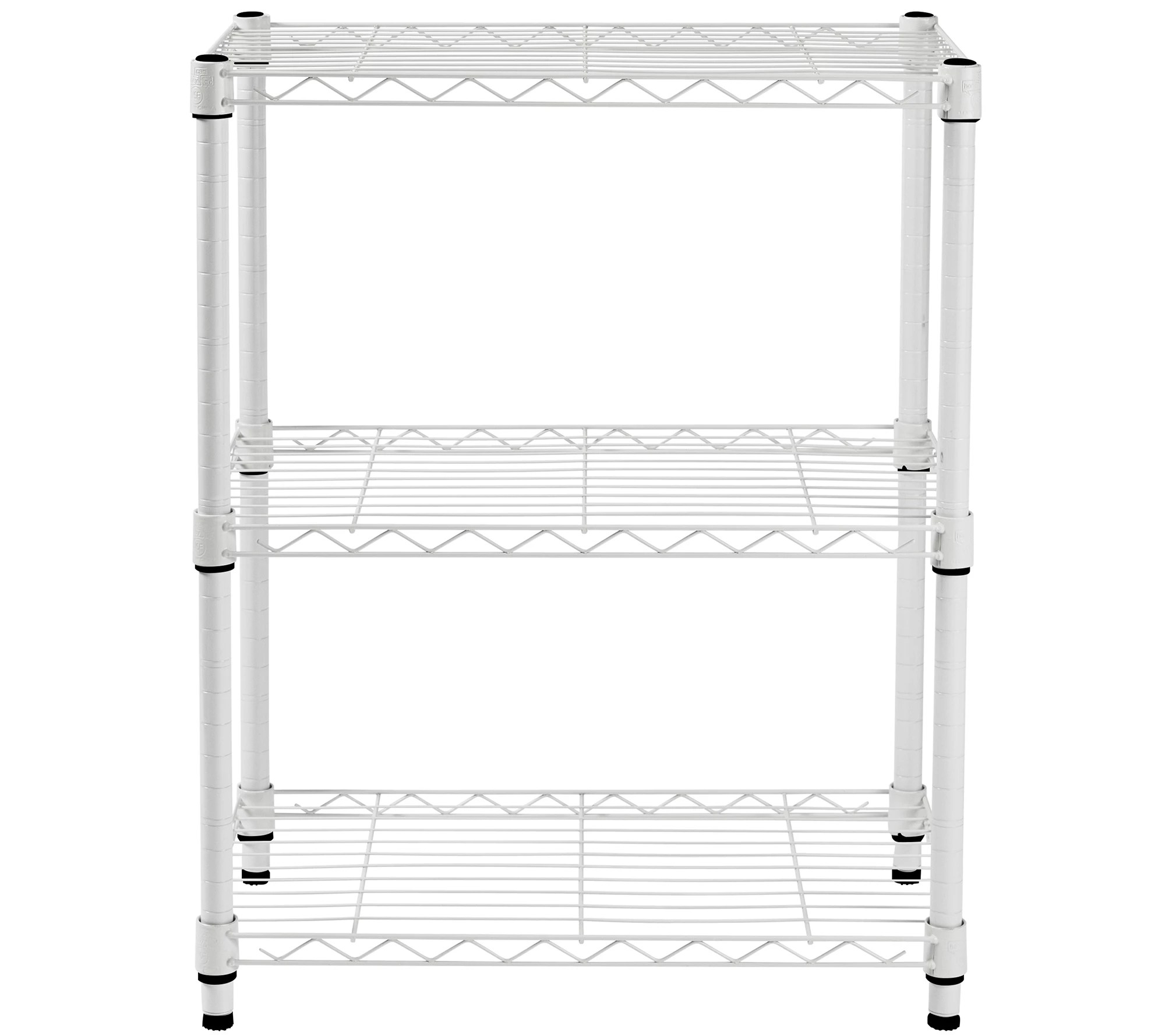 HoneyCanDo 3Tier White Steel Urban Adjustable Shelving Uni