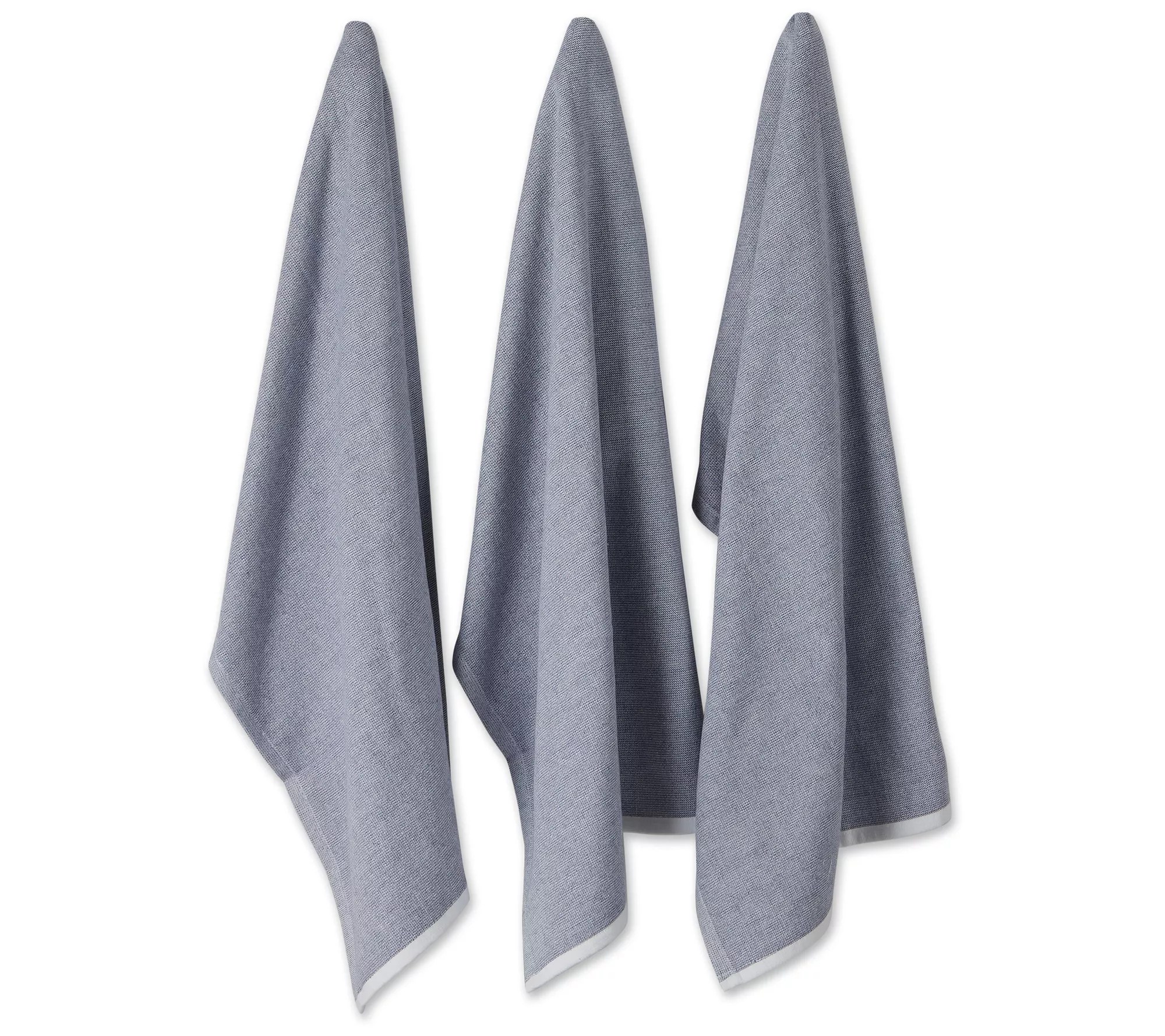 Design Imports French Terry Chambray Solid Kitchen Towel Set/3
