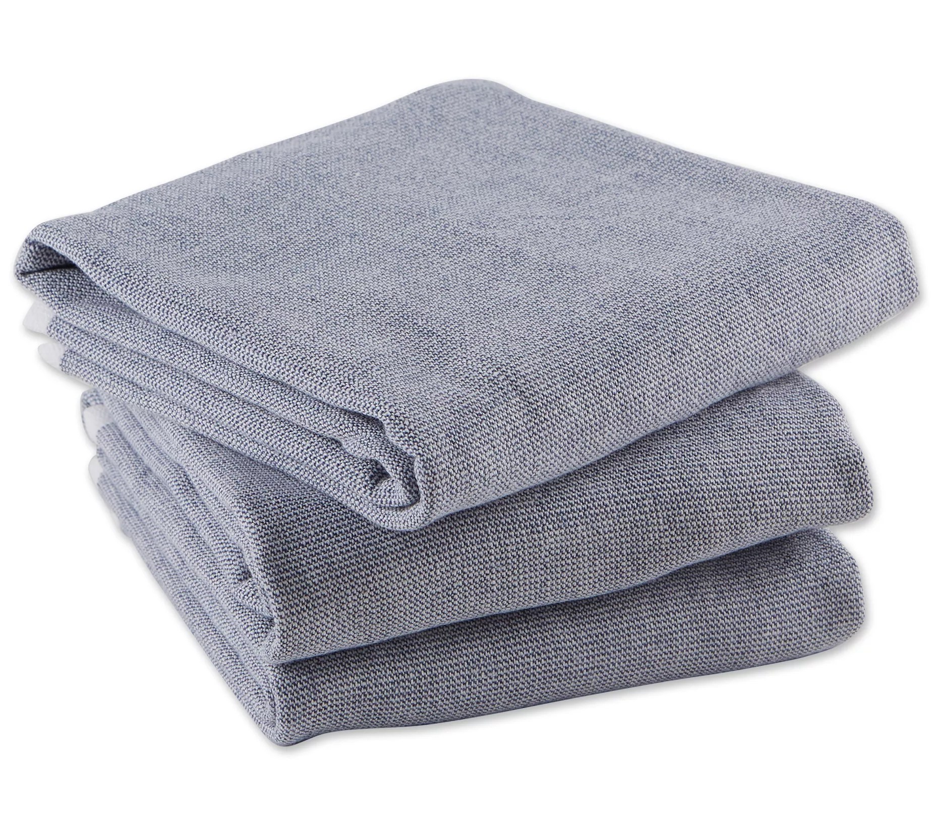 Design Imports French Terry Chambray Solid Kitchen Towel Set/3