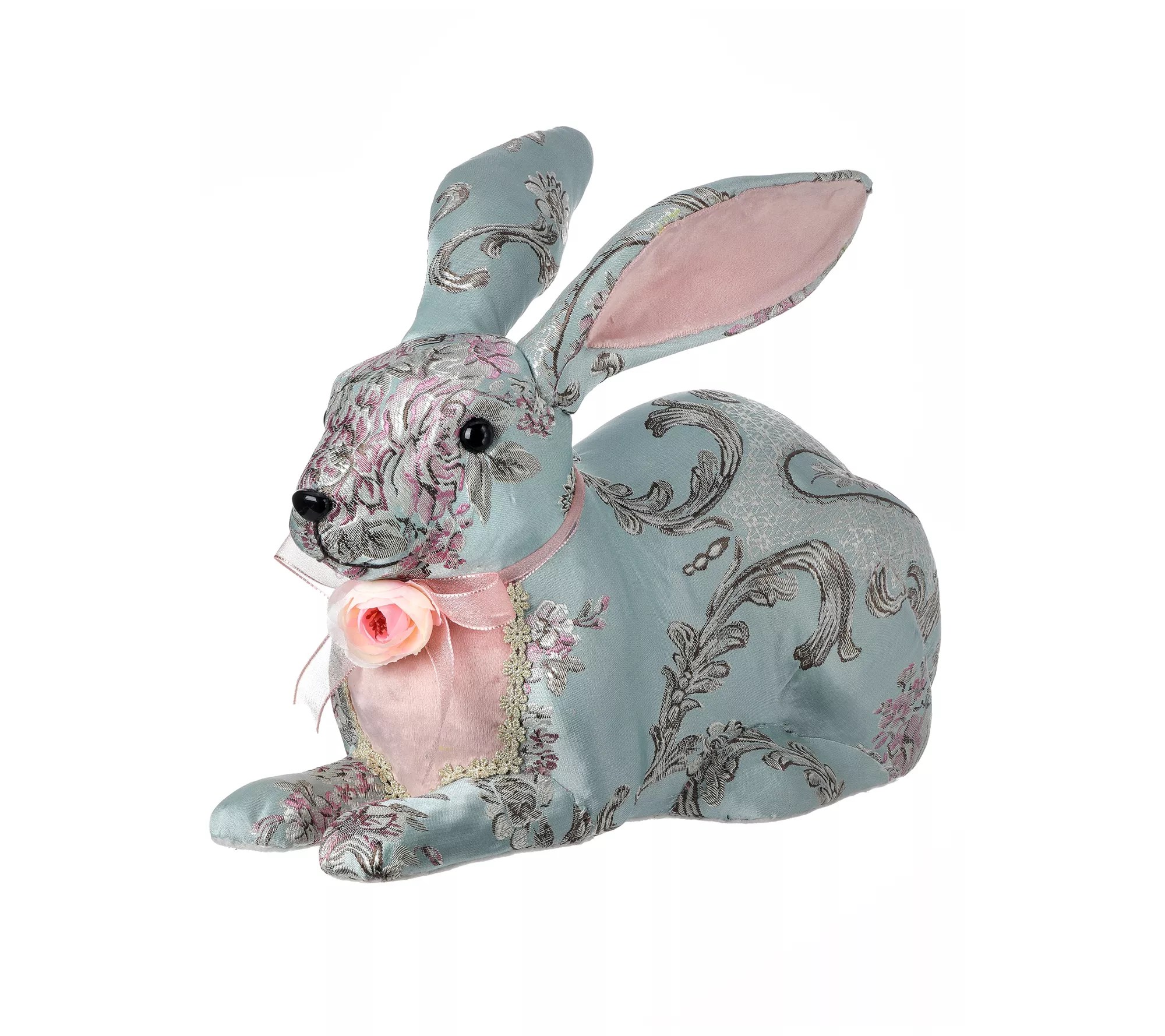 Paisley And Velvet Laying Bunny 16" By Valerie