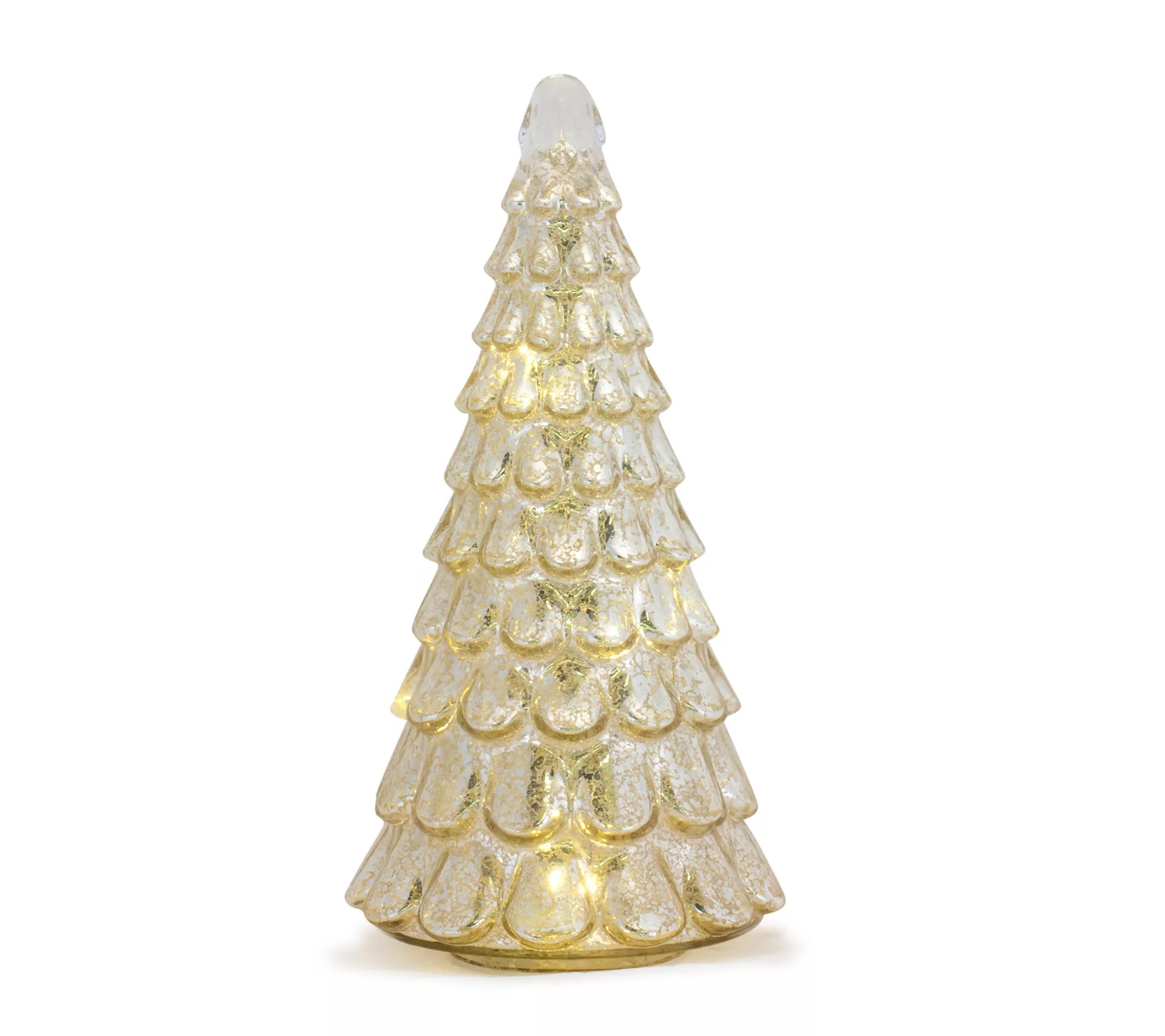 Melrose LED Mercury Glass Holiday Tree Decor (Set of 2)