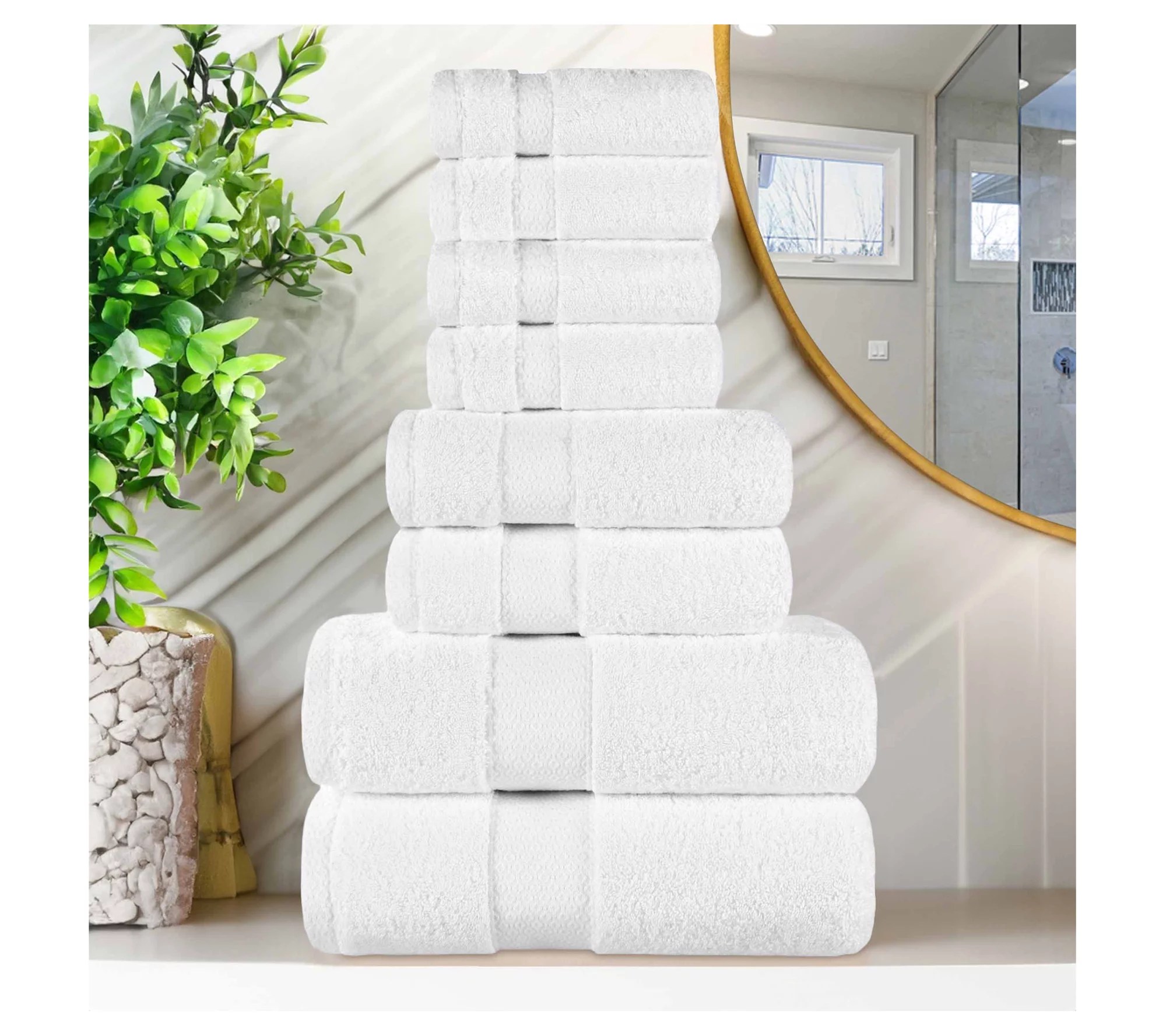 Superior Niles Egyptian Giza Cotton UltraPlush8PC Towel Set