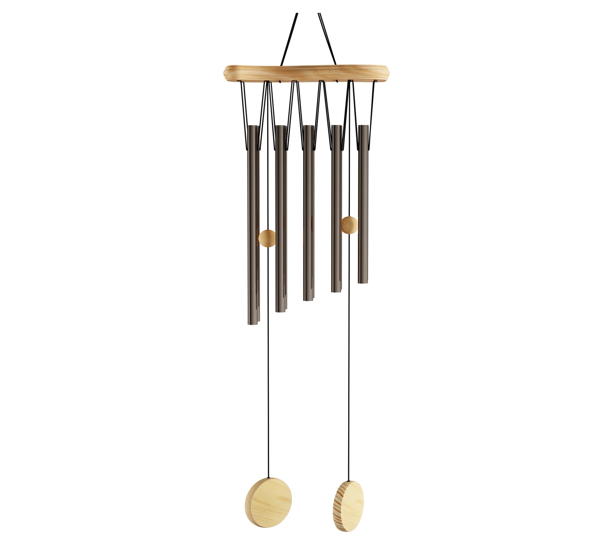 Pure Garden 34.5" Metal and Wood Wind Chimes