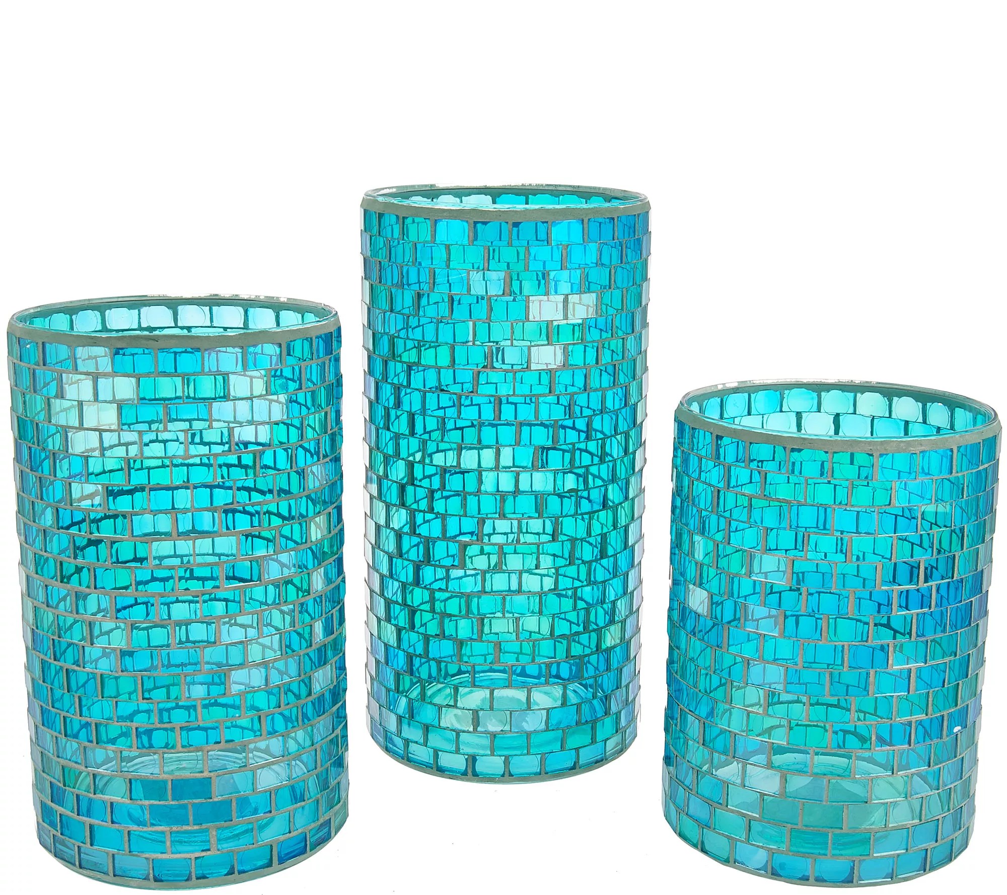 Set of 3 Graduated Mosaic Hurricanes by Valerie