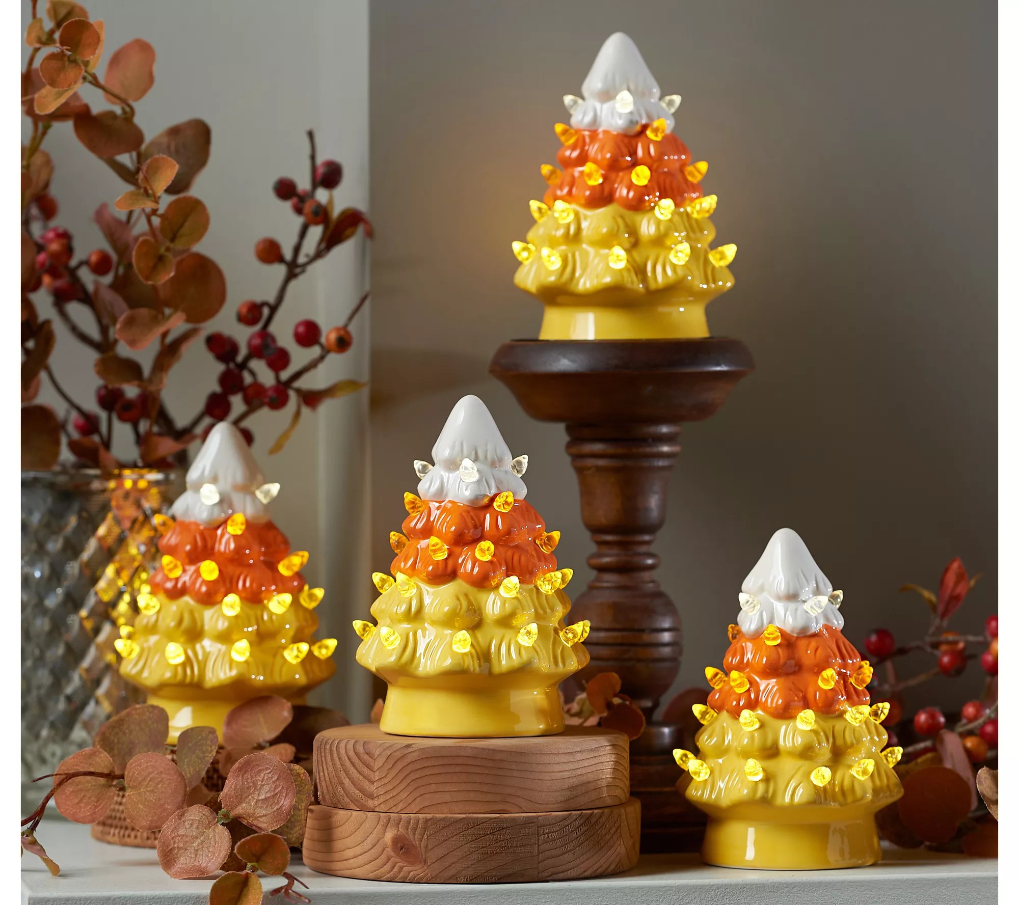 Mr. Halloween S/4 Mini Candy Corn Nostalgic Trees