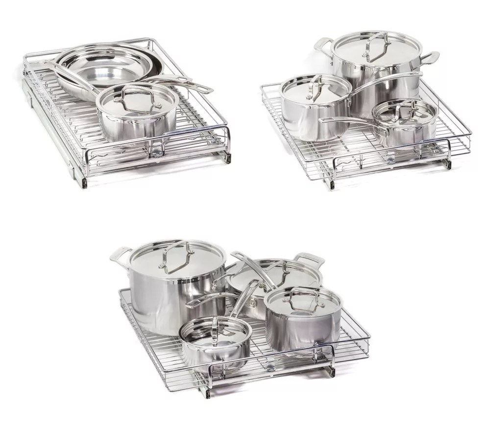 Origami 2Pack Adjustable 13" Sliding Drawer W/Wooden Panel