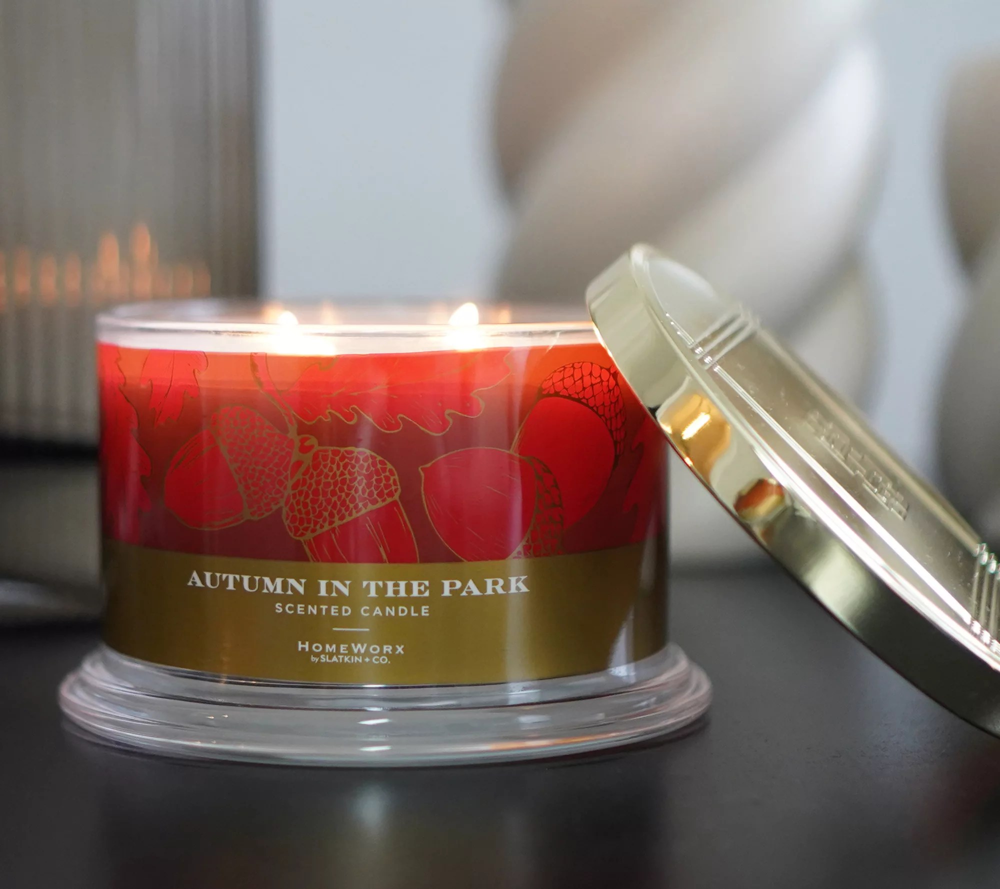 "As Is" HomeWorx by Slatkin & Co. S/2 18oz Autumn Candles