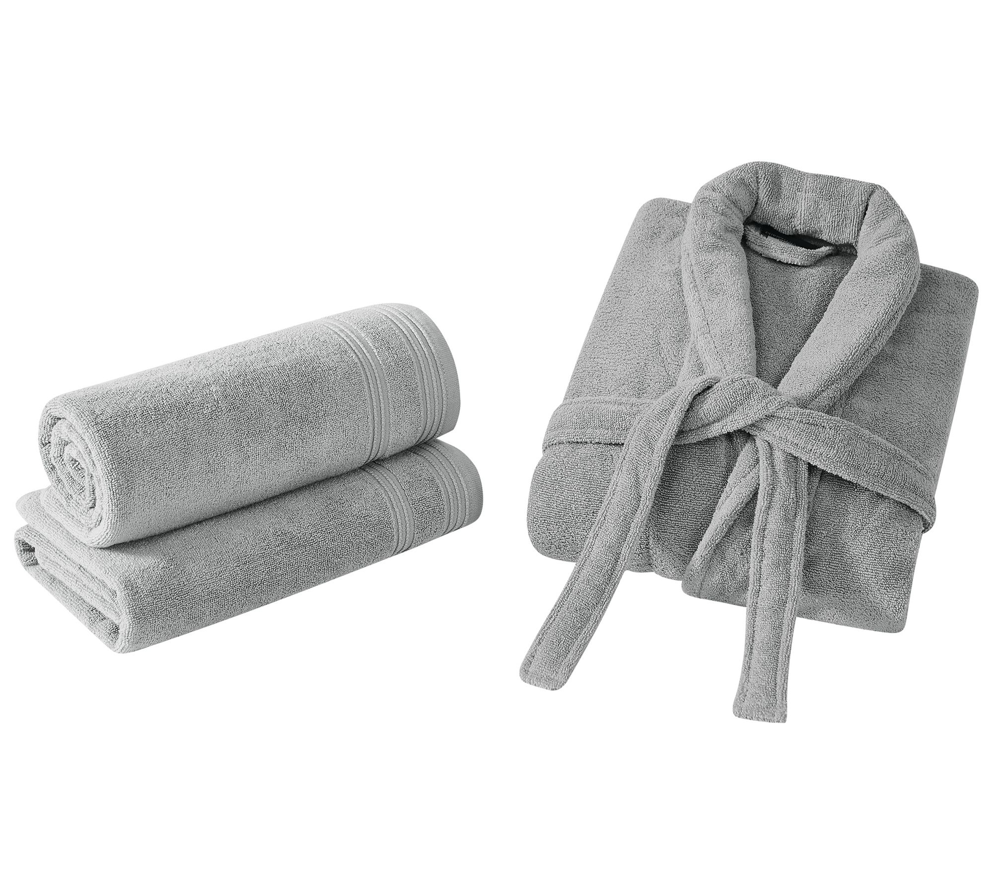 Christian Siriano NY Solid Bath Towel Set and Robe in Gift Box