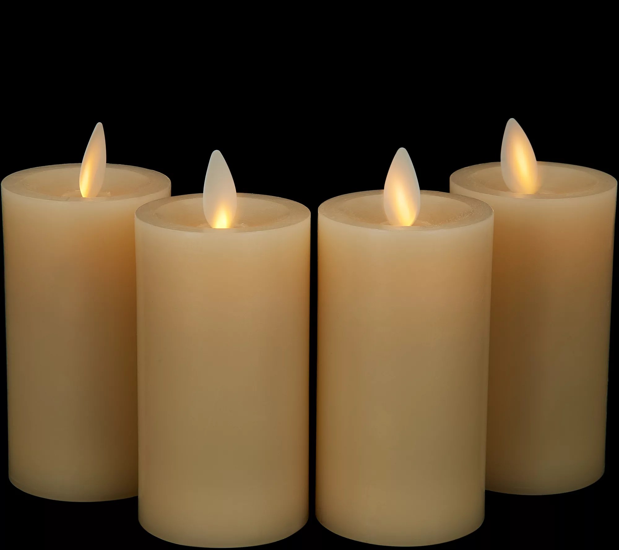 Luminara Set of (4) 3" Flameless Wax Votive Candles with Remote