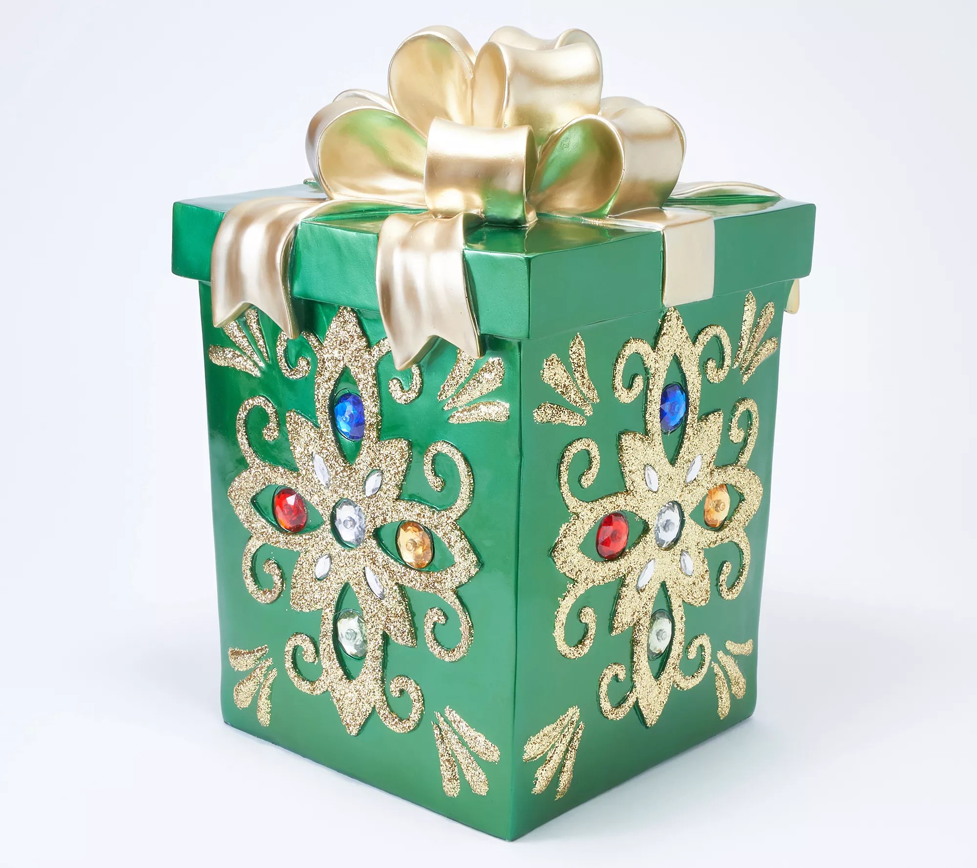 Kringle Express Indoor/Outdoor Oversized 15" Lit Present with Timer
