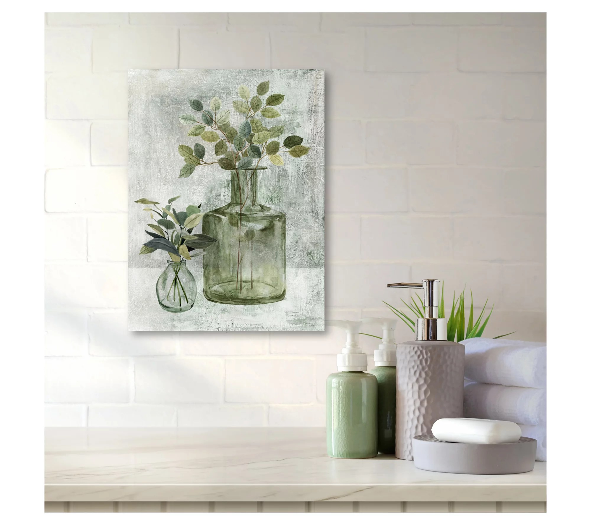 Courtside Market Simply Green II 16x20 Canvas Wall Art