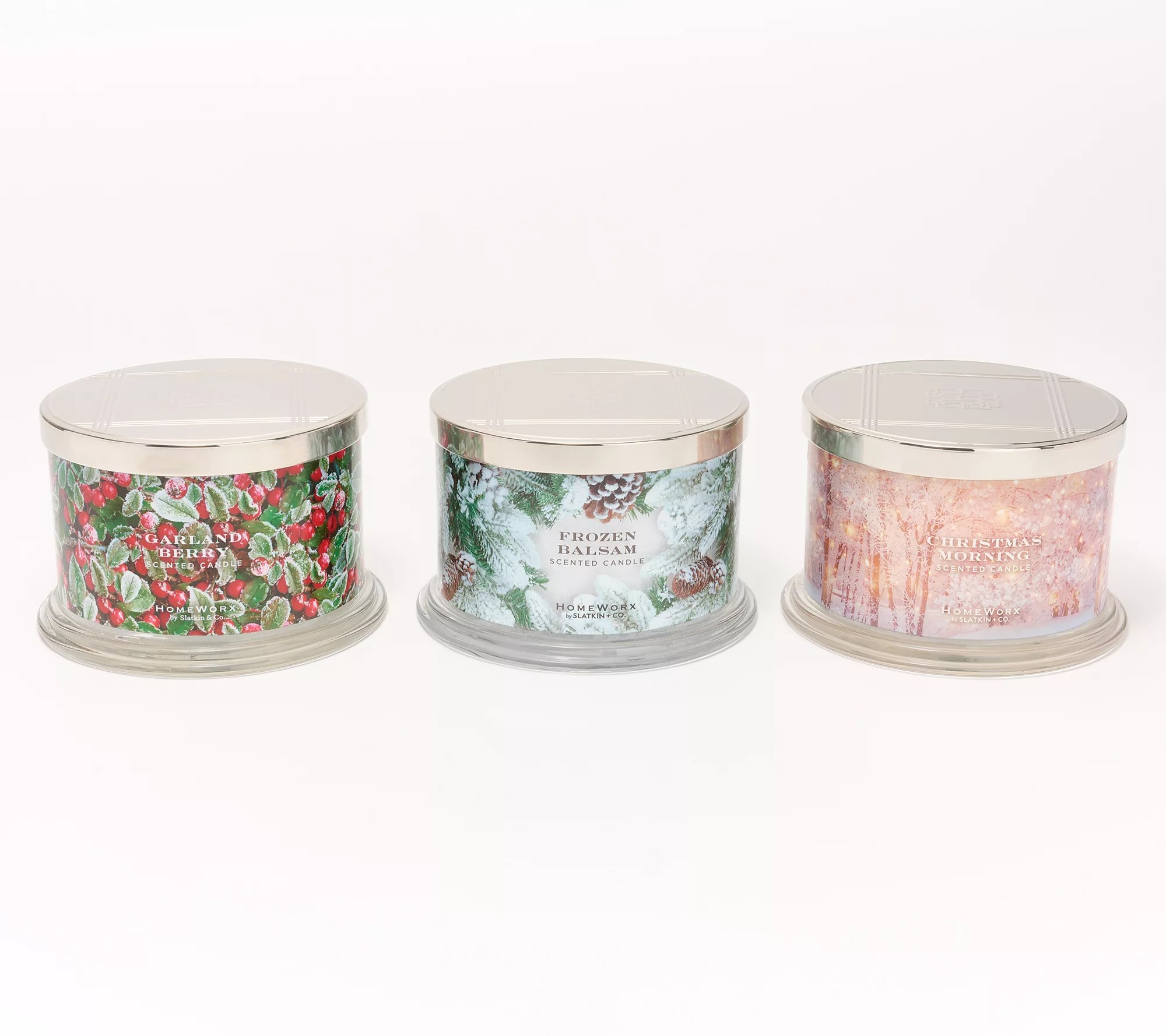 HomeWorx by Slatkin & Co. Set of 3 18oz Candles