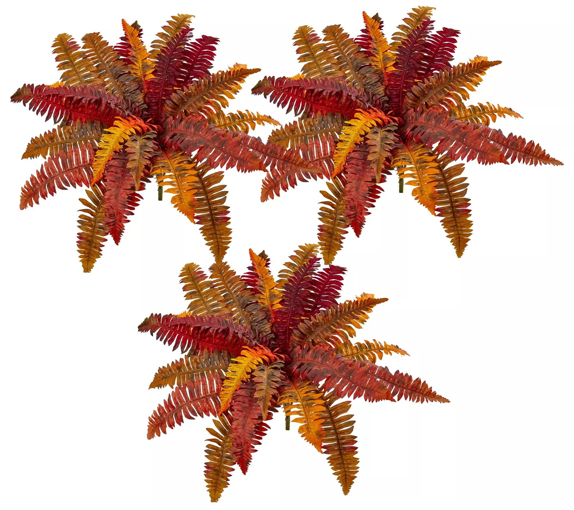 Nearly Natural /(3) 20" Autumn Boston Fern Artificial Plant