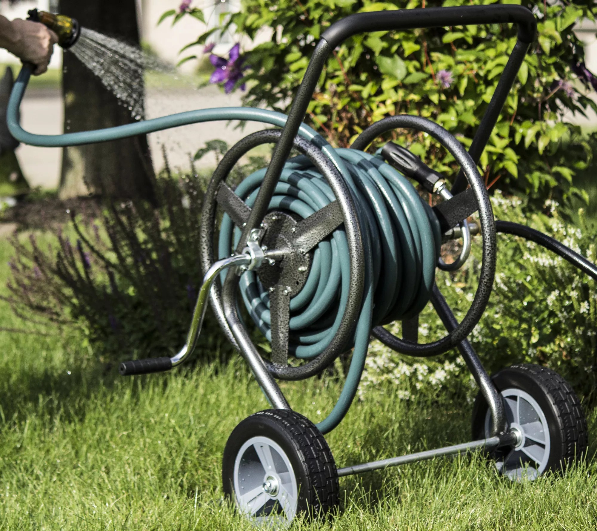 Backyard Expressions 2 Wheel Hose Reel Cart