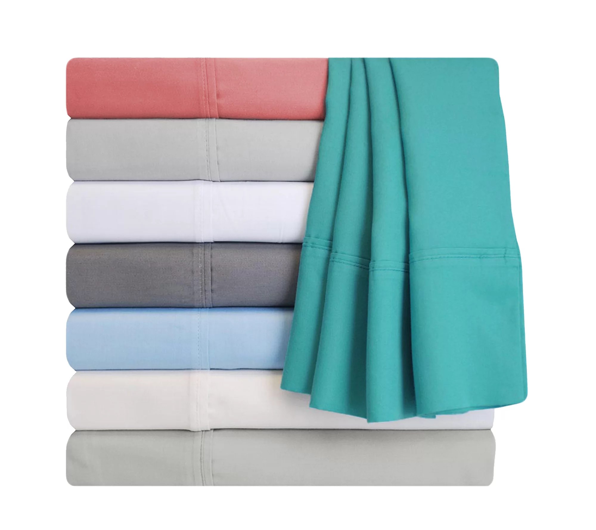 Superior 600TC Solid Cotton Blend Duvet Cover Set, Full/Queen